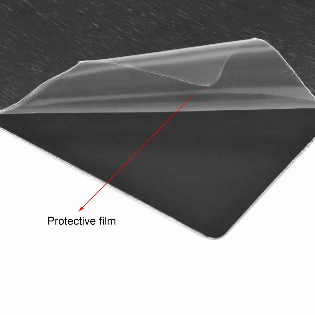 sourcing map Pusta metalowa karta 88 x 53 x 1 mm anodowana płyta aluminiowa do samodzielnego druku laserowego grawerunek czarny 10 sztuk