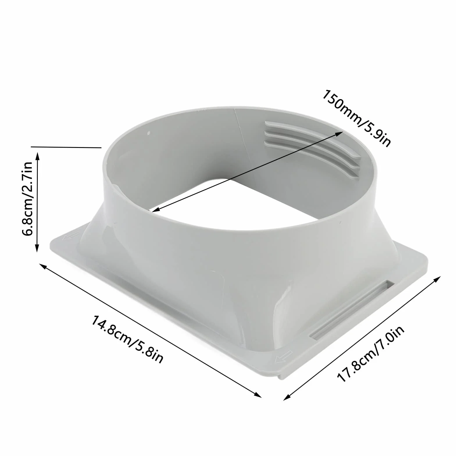 Klimatyzator łącznik Węża Wydechowego Złącze Przewodu Wydechowego Gauge Uniwersalny Adapter Płaskich Ust Zgodnie z Ruchem Wskazówek Zegara Płyta Uszczelniająca Opryskiwacz Nawadnianie