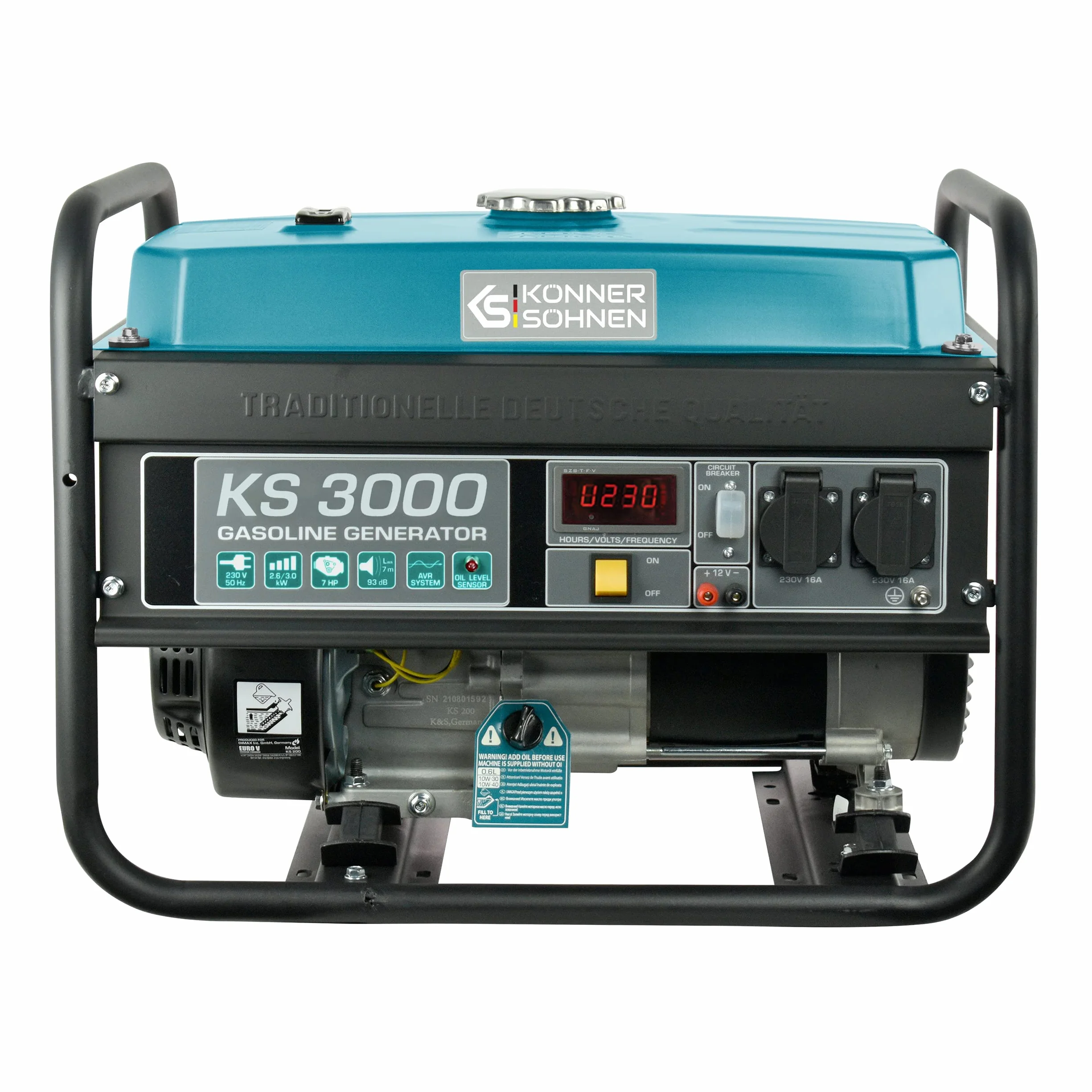Agregat prądotwórczy Könner & Söhnen KS 3000 Generator benzyna 3000W 7kM 230V 16A
