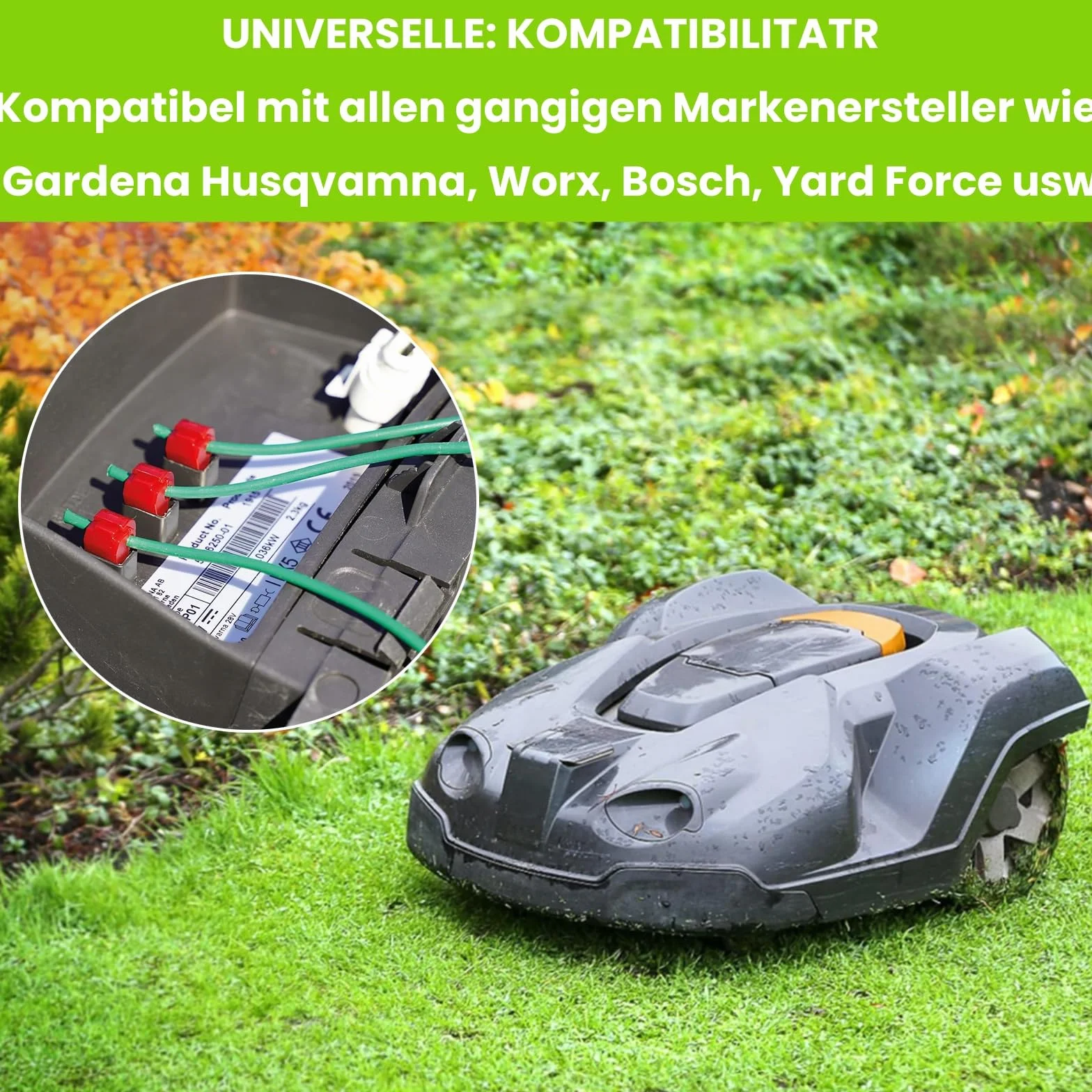 20 sztuk złączy, klips do kabli do robota koszącego, przewód ograniczający stacji ładowania, złącze T-kształtne do szybkiej instalacji odbiornika prądu dla kosiarki, np. Husqvarna, Gardena, robot