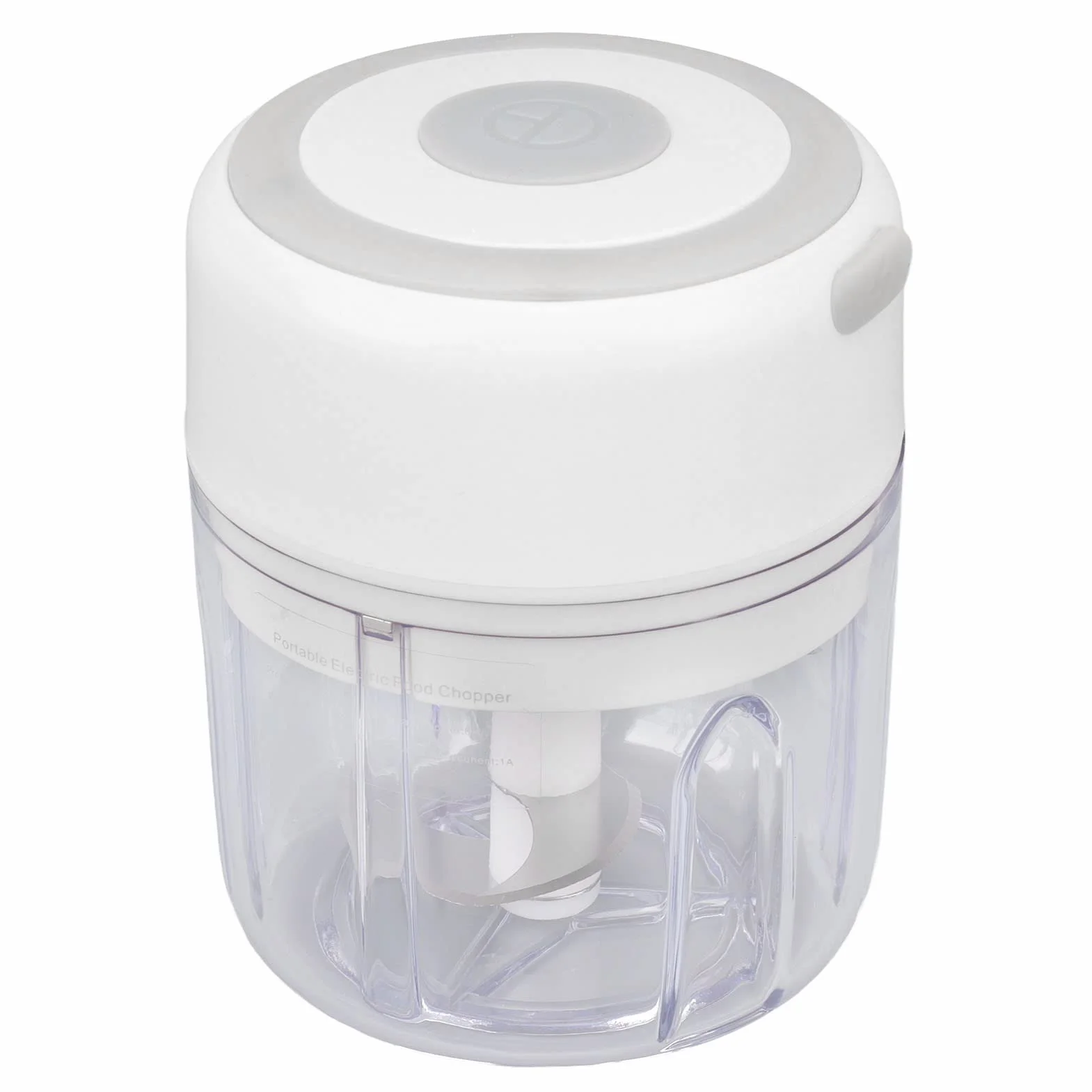 Elektryczny Bezprzewodowy Mini Siekacz do Czosnku 250 ml Rozdrabniacz Warzywny Biały