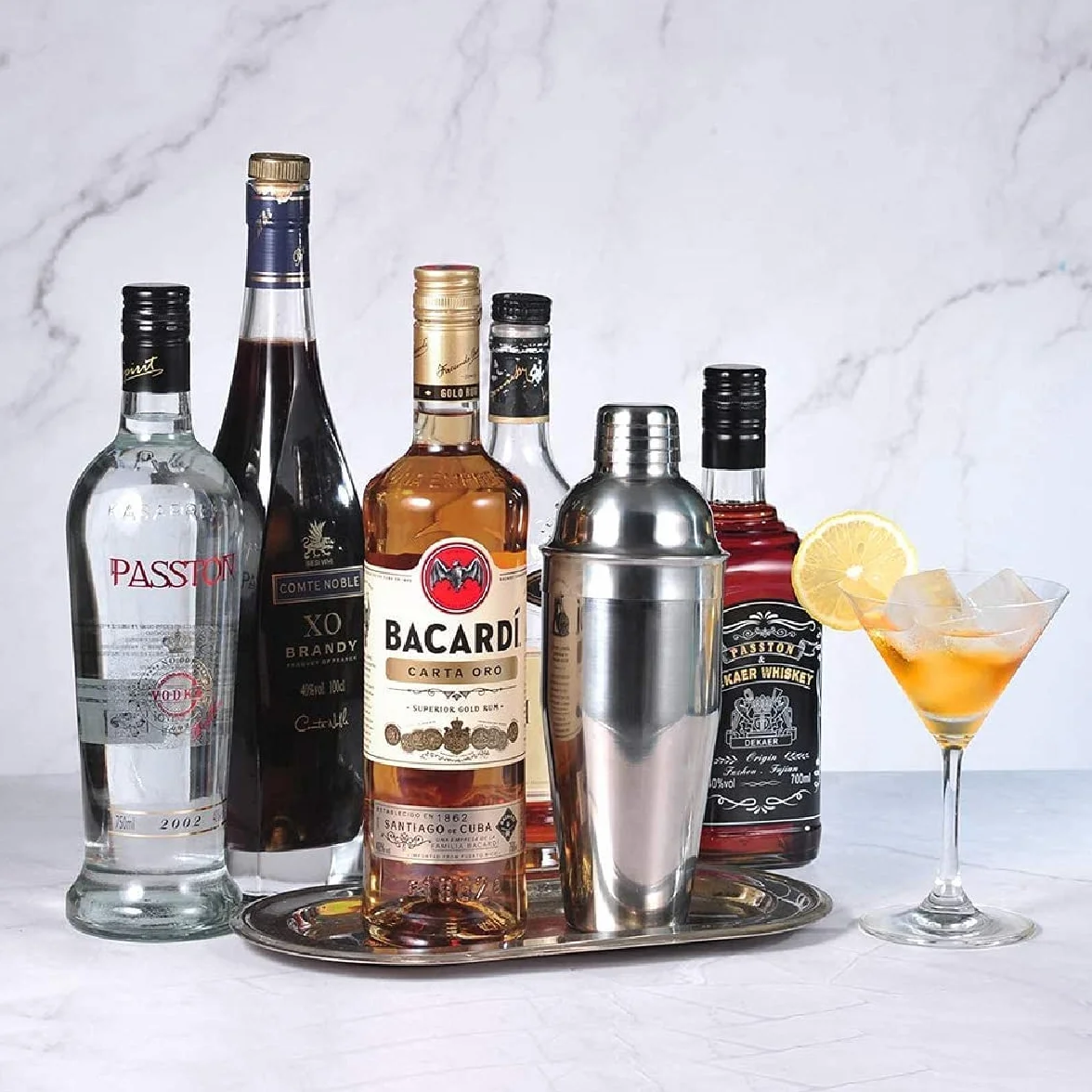 Shaker do koktajli, 750 ml, stal nierdzewna, shaker Martini Shaker + mikser z sitkiem