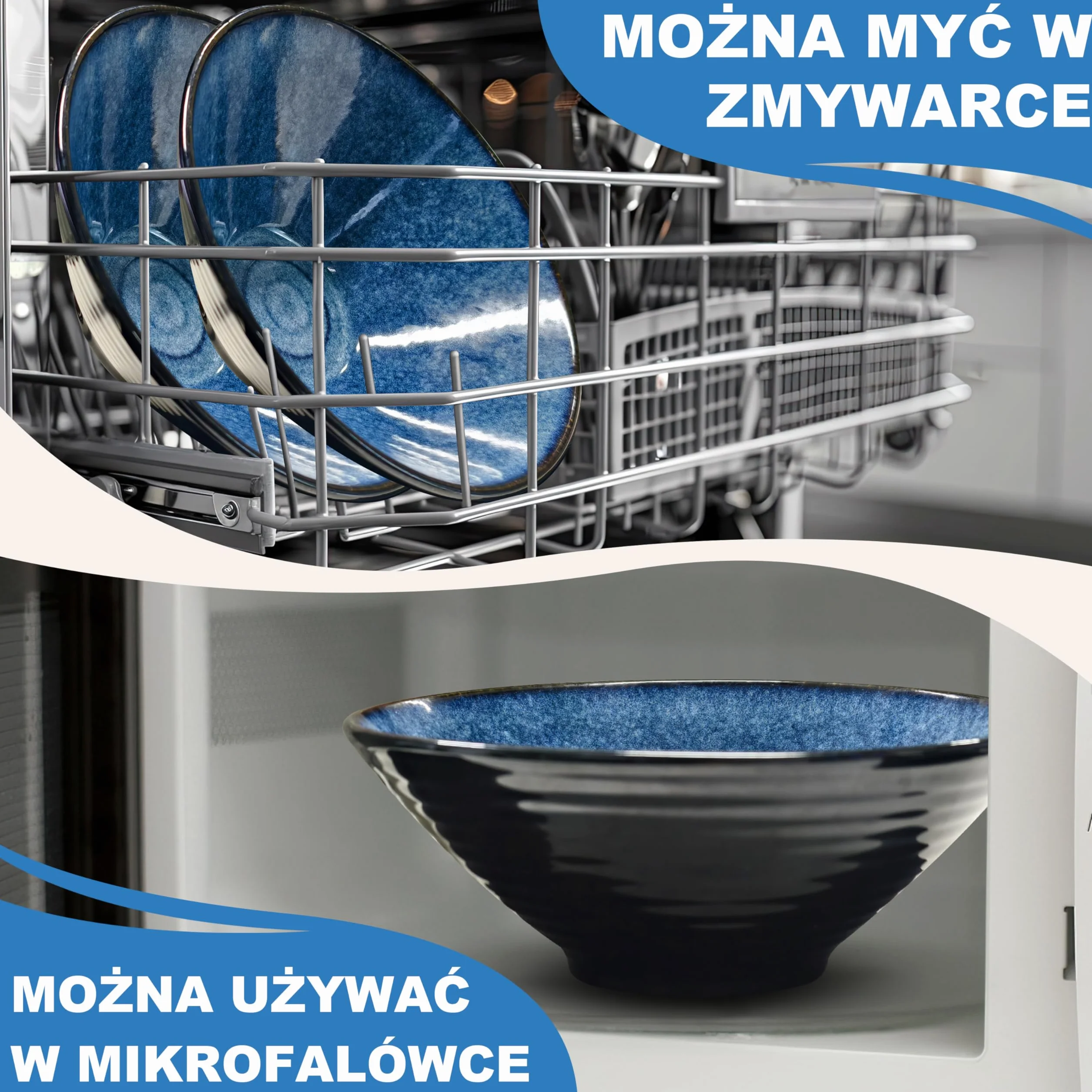 8 Calowe 2 Zestawy Ceramiczne Miski Do Ramenu 8 Pozycji – Japońska Porcelana Zmywarka Bezpieczna Do Sałatka Duże Miski Z Pałeczkami Widelcami Łyżkami Prezentem Na Parapetówkę Dla Mężczyzn I Kobiet