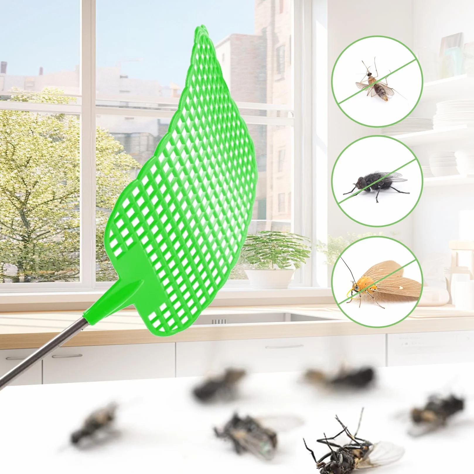 6 Sztuk Kolorowa Packa Na Muchy Rozciągliwa Plastikowa Packa Na Muchy Na Muchy Komary i Owady