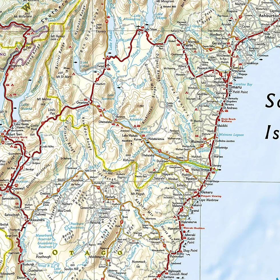 NEW ZEALAND 1/1M1: Adventure Maps: 3500