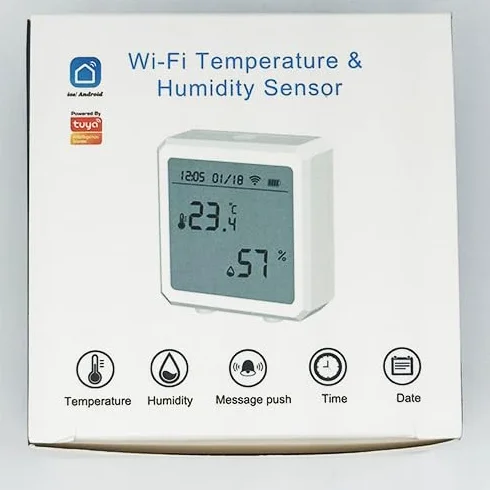 Czujnik temperatury i wilgotności WiFi ekran LCD aplikacja Tuya Smart Life