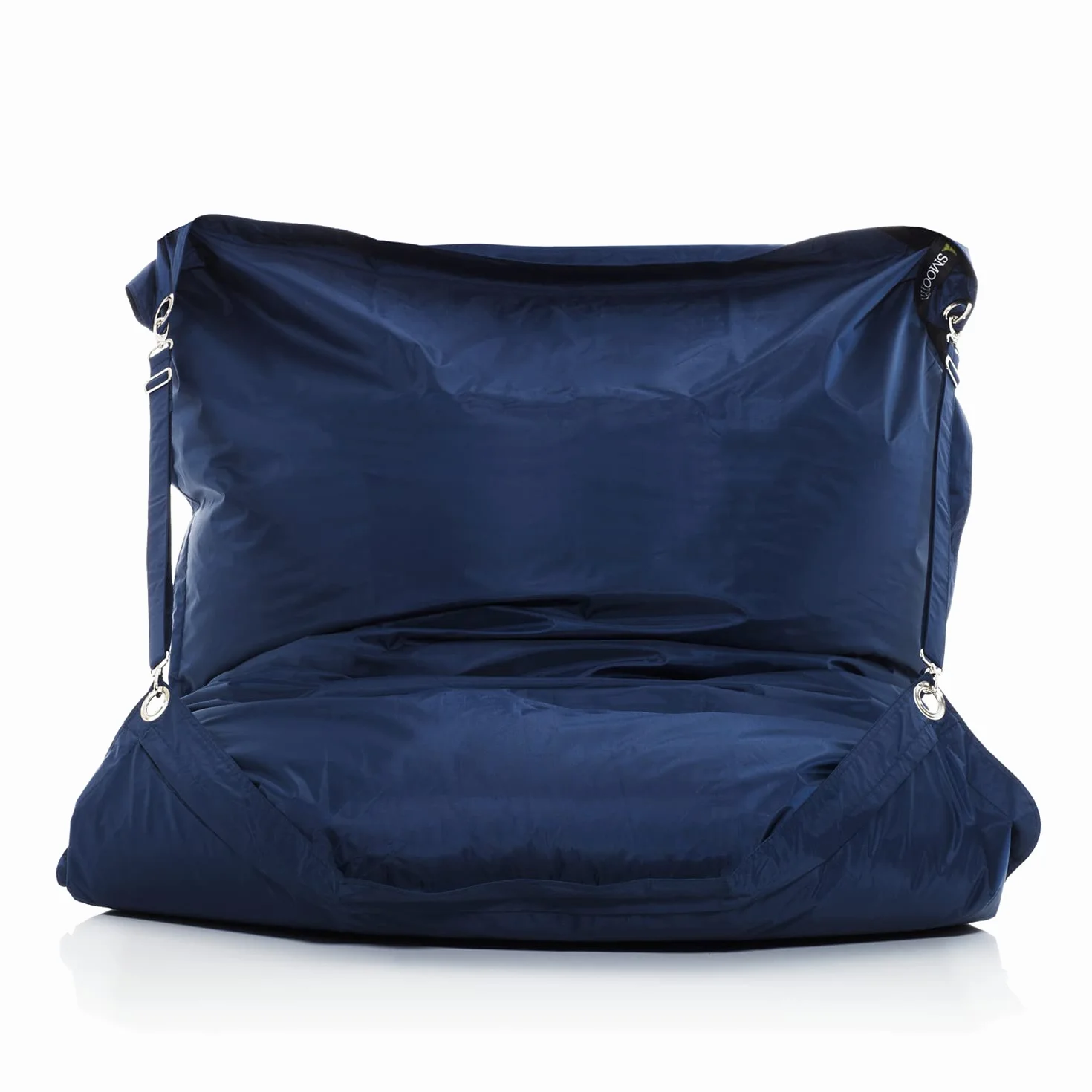 Oryginalny SMOOTHY® Supreme Indoor & Outdoor beanbag XXL 450L gigantyczna beanbag poduszka siedziska fotel dla dzieci i dorosłych (185 x 145 cm, Niebieski)