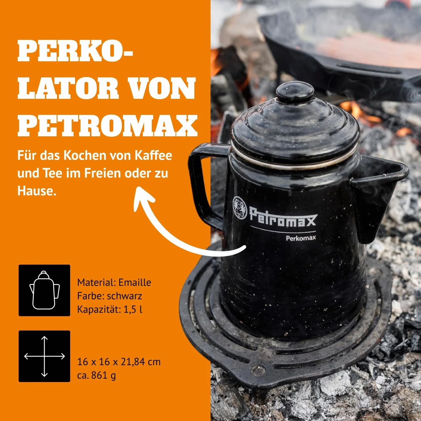 Petromax -E-mail-ekspres do kawy Czarny Czarny 1,5 l