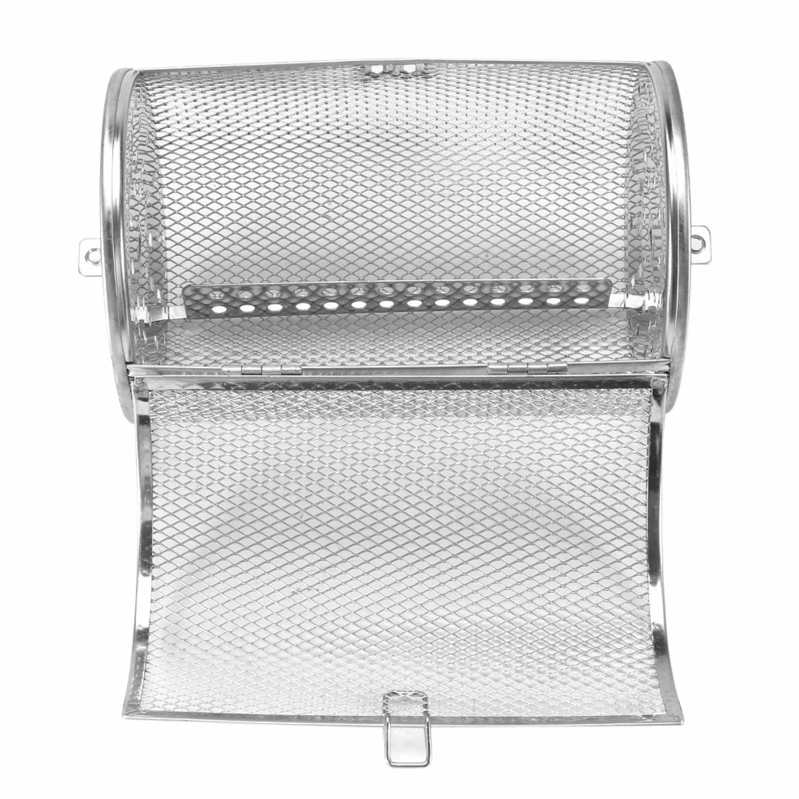 Stal szlachetna Barbecue Shop naczynia do pieczenia Rotisserie kosz do kuchni domowej ziarna kawy grill bębenek do pieczenia nakrętka do pieczenia pieca kosz orzecha ziemnego 12 x 18 cm