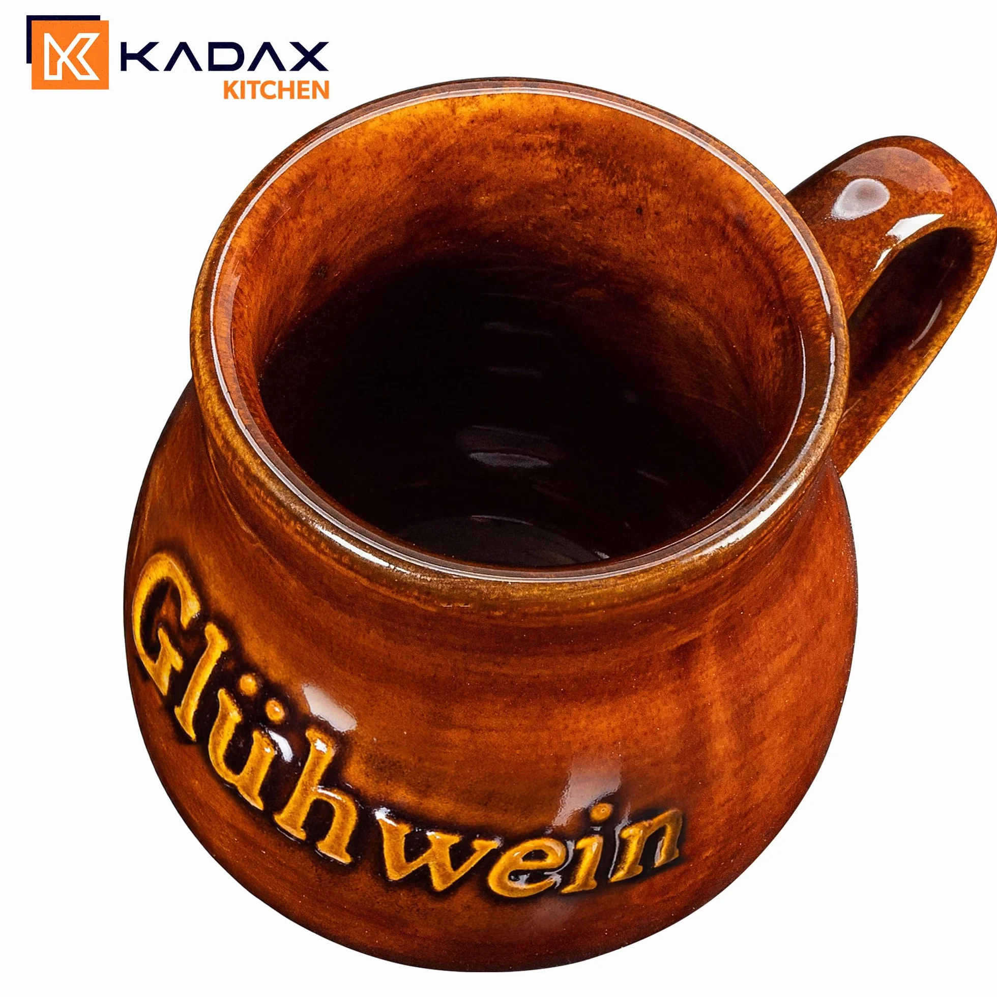 Kubek do grzanego wina z gliny 250 ml ceramiczny ręcznie wykonany
