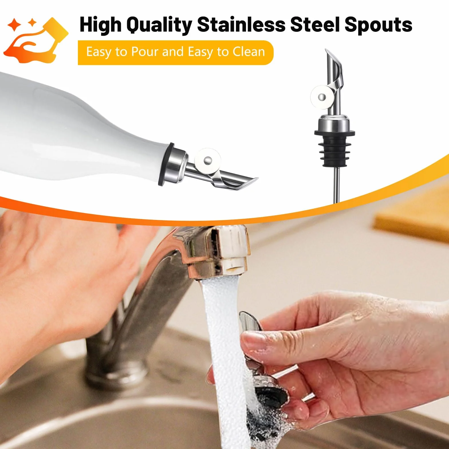 mumisuto Ceramiczny dozownik oliwy z oliwek 300 ml biały