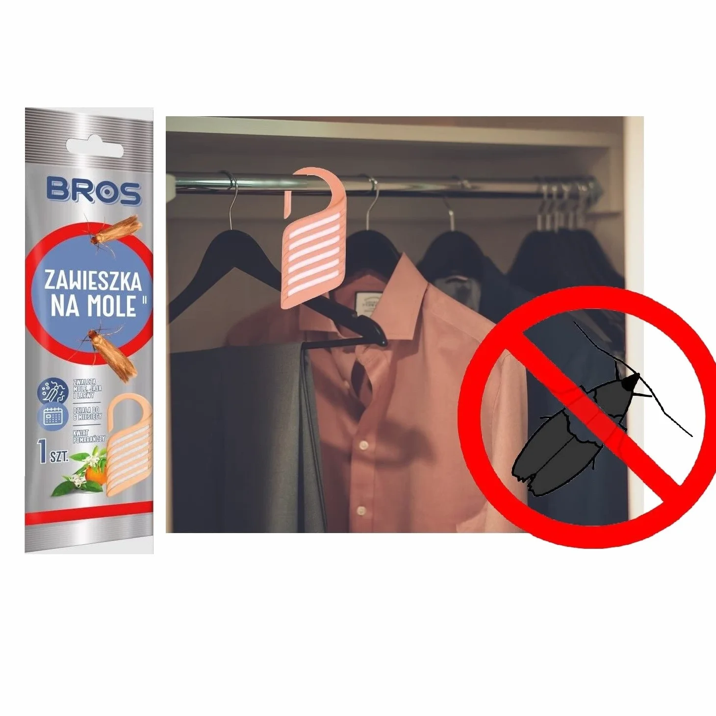 BROS Zawieszka na mole cedrowa, 1szt.