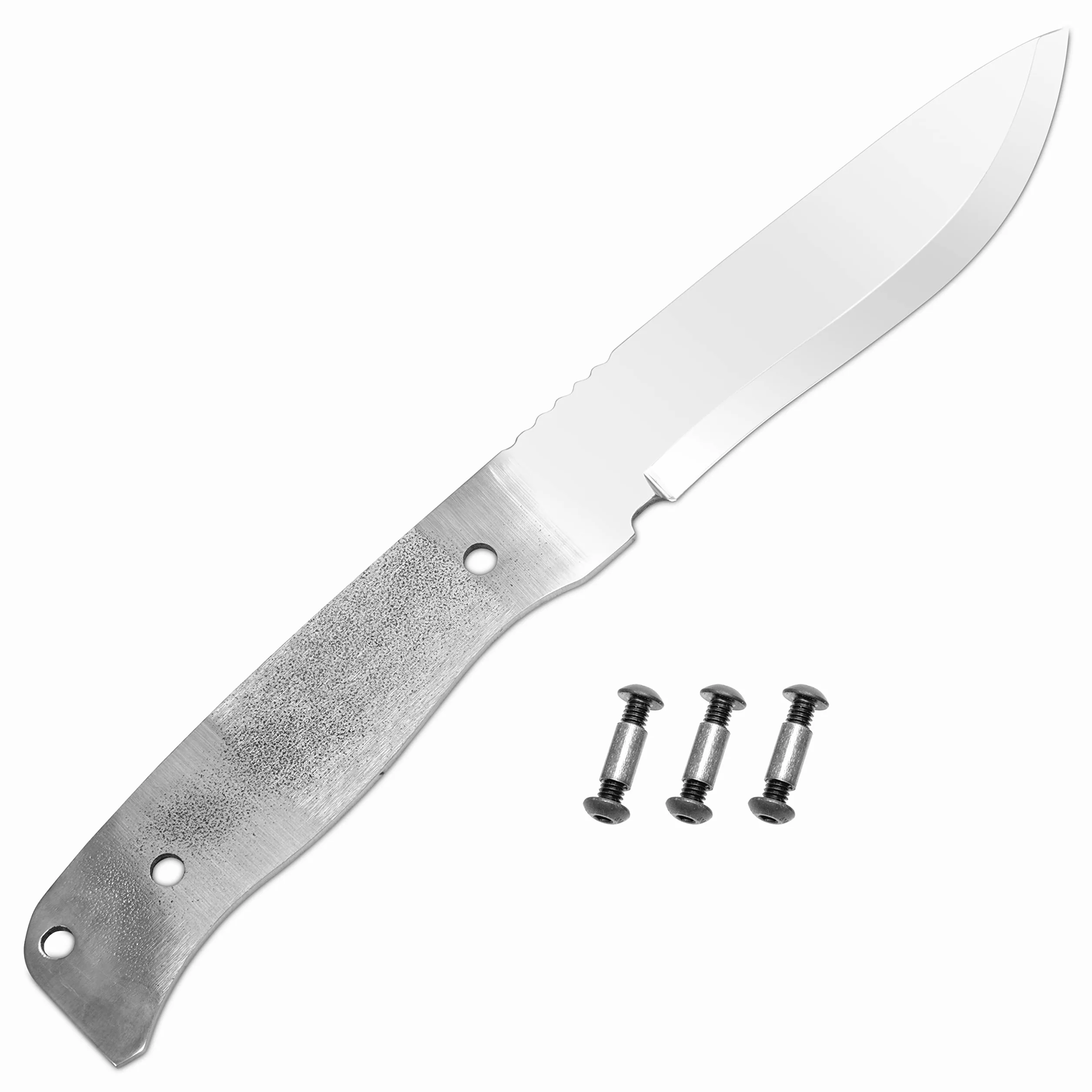 BPS Knives Blank 01 - Nóż Full-Tang Blank do tworzenia noży - Ostrze ze stali węglowej 1066 - Skandynawski szlif Scandi Blank Knife - Ostrza do tworzenia noży
