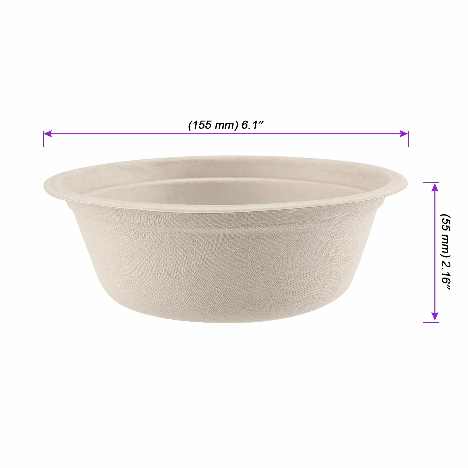 100 sztuk jednorazowych miseczek do zupy, 500 ml, okr?g?e miseczki kartonowe, jednorazowe, br?zowe, z trzciny cukrowej, miski na zup?, na imprez?, urodziny, kemping, imprez? grillow? i ?wi?to