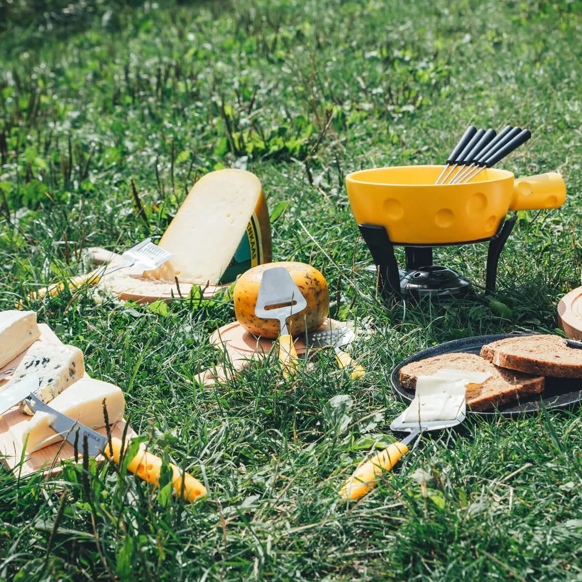 Boska Super Cheesy Zestaw do fondue 1,3 l Żółty