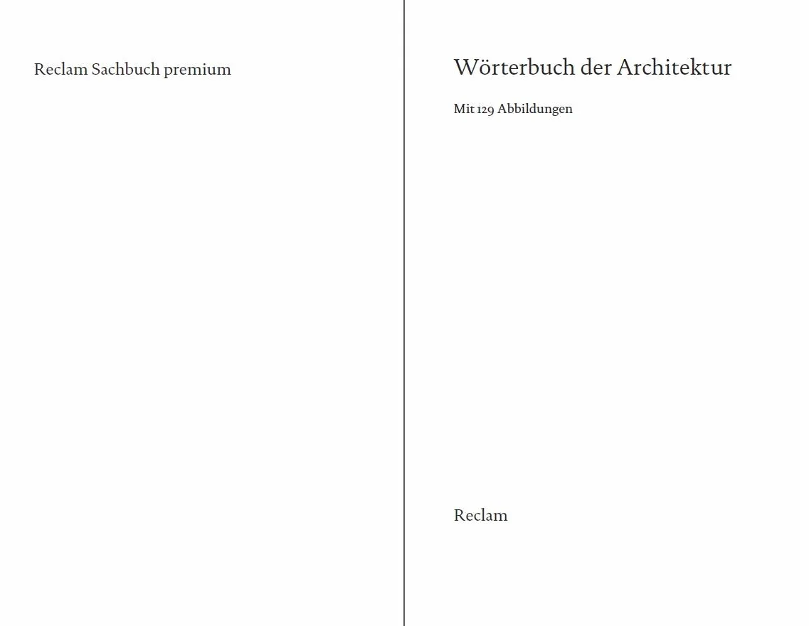Wörterbuch der Architektur: Gebäudetypen; Erläuterungen; Stilvarianten – 19569