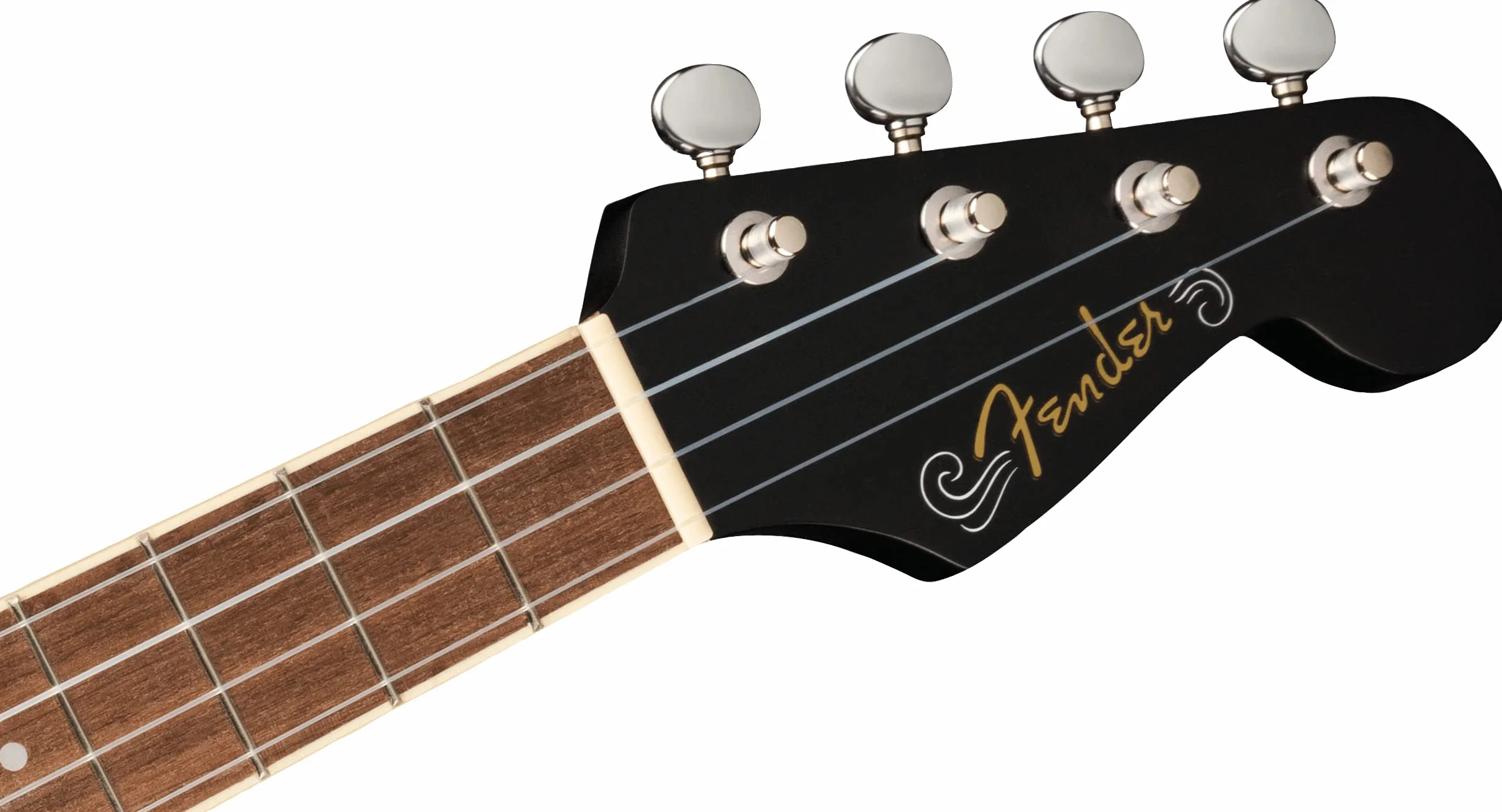 Fender Avalon Tenor ukulele z orzecha włoskiego, w kolorze czarnym