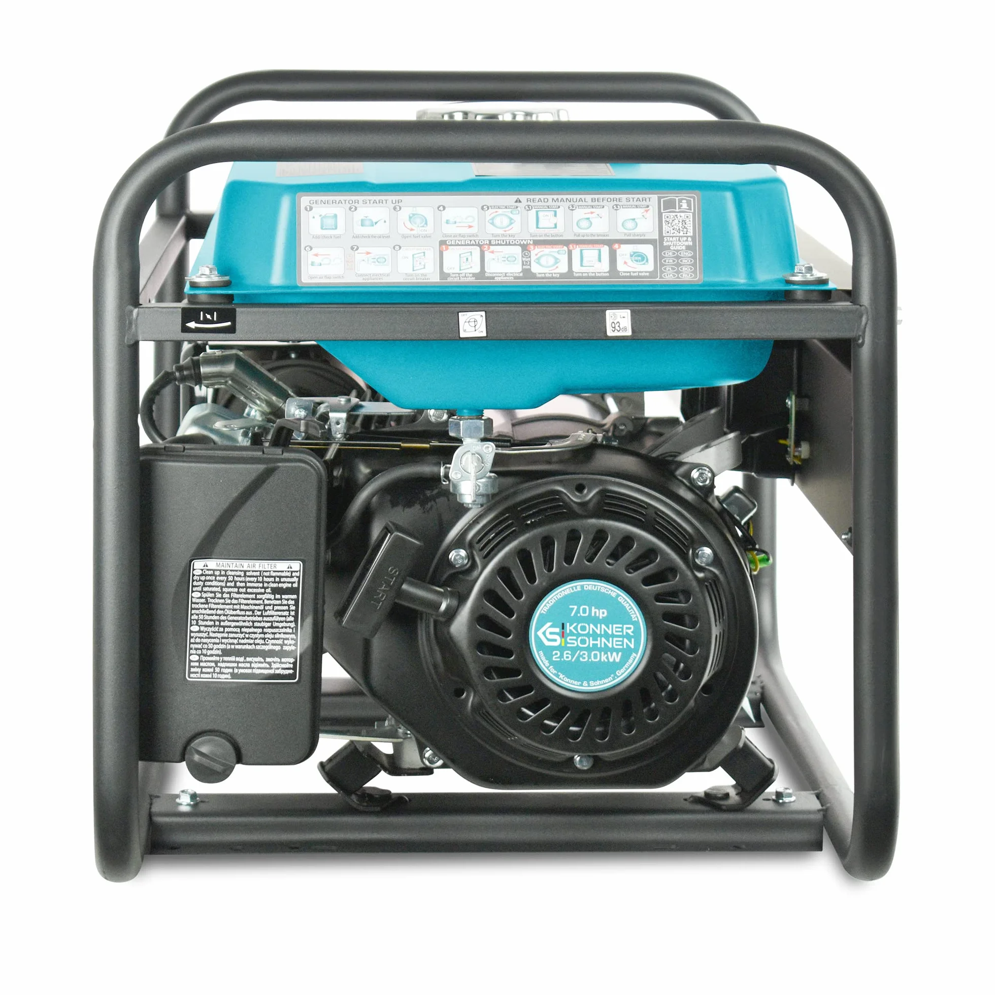 Agregat prądotwórczy Könner & Söhnen KS 3000 Generator benzyna 3000W 7kM 230V 16A