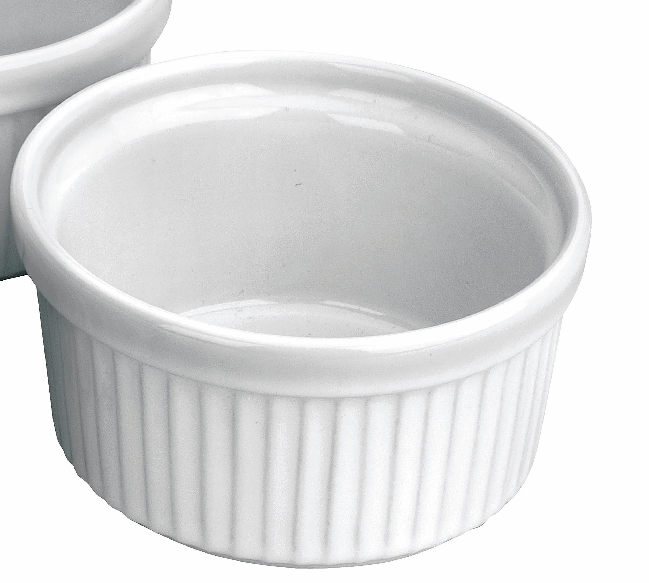 ibili zestaw 4 ramekin 9 cm, porcelana, biała, jeden rozmiar