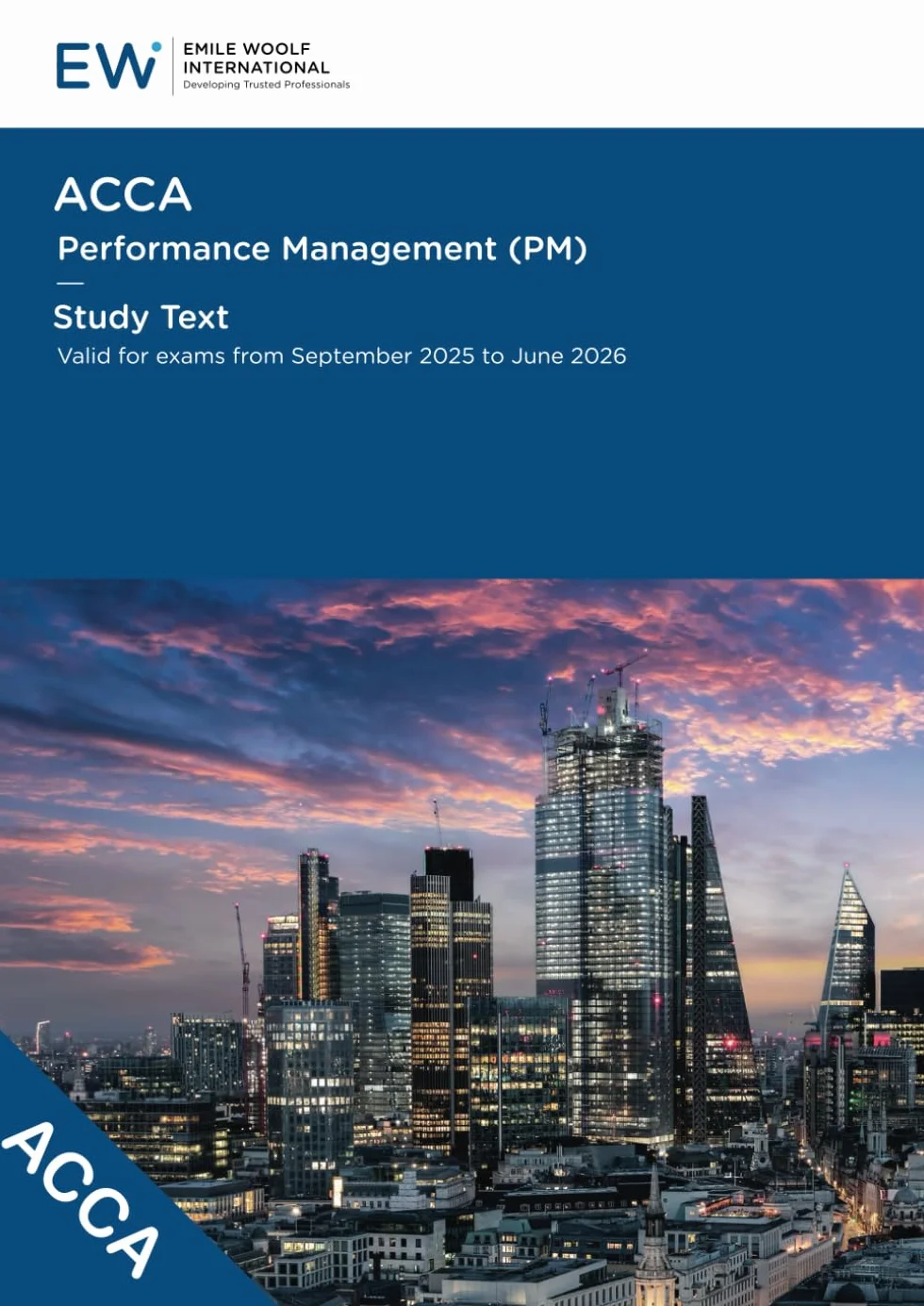 ACCA Performance Management (PM) Study Text - 2025-26