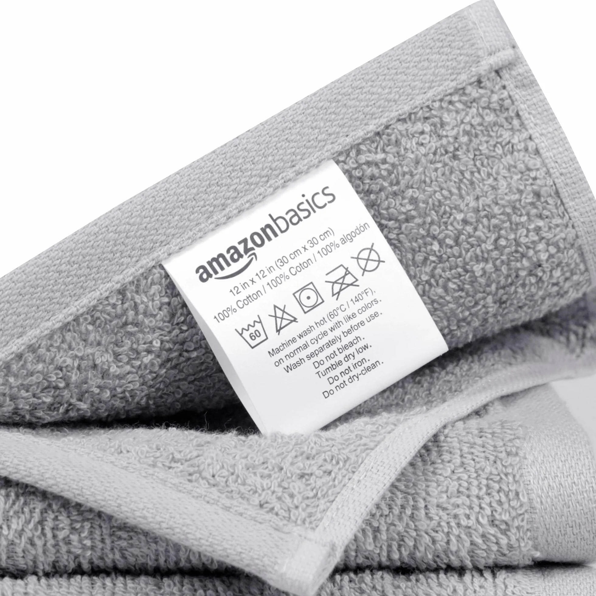 Amazonbasics Ścierki, Bawełna, Szary, 12 Sztuk