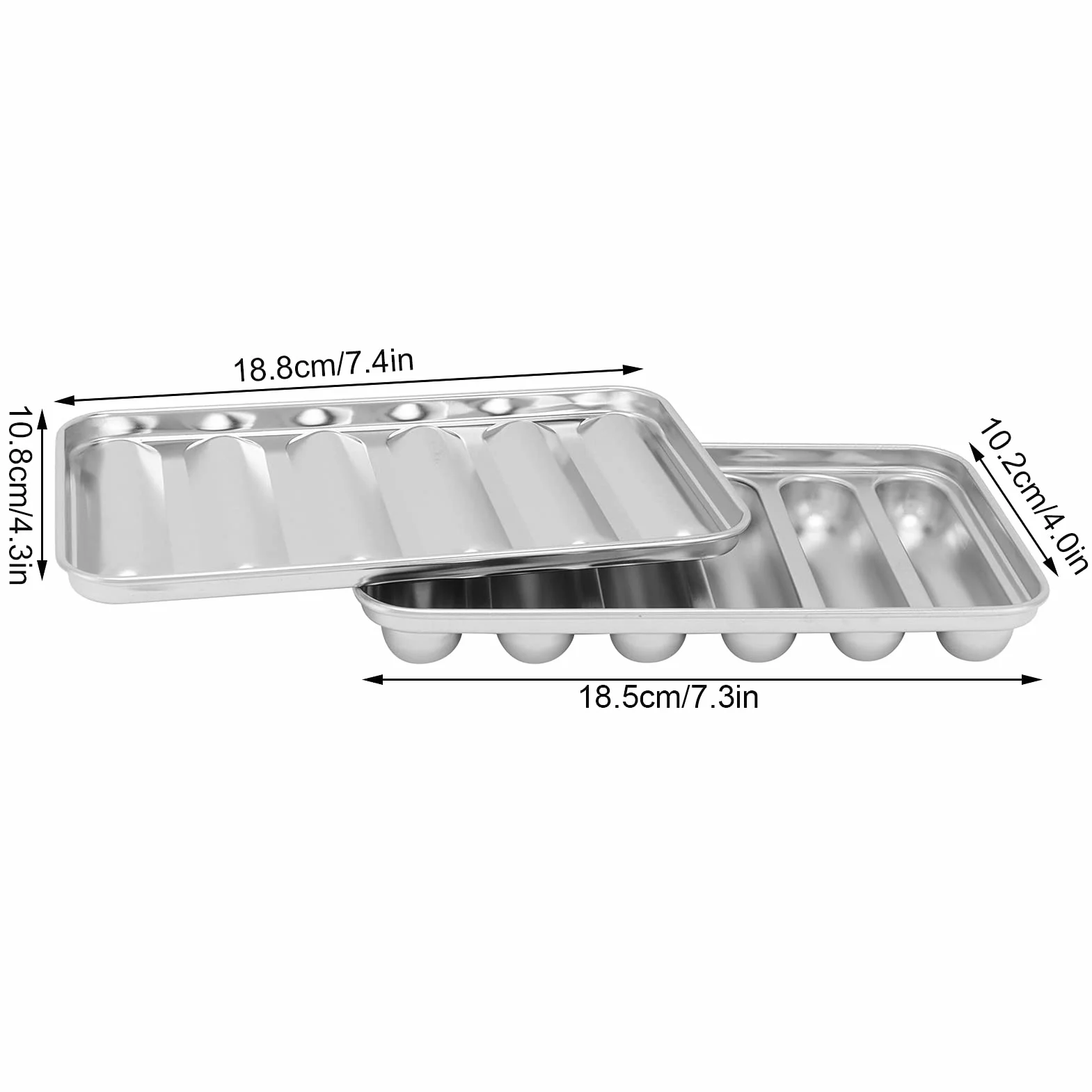 Forma do kiełbasy - forma do kiełbasy ze stali nierdzewnej 304, forma do hot dogów DIY Suplement diety dla niemowląt z 6-wnękowym pojemnikiem do pieczenia gotowania na parze mięso kiełbasa forma nie