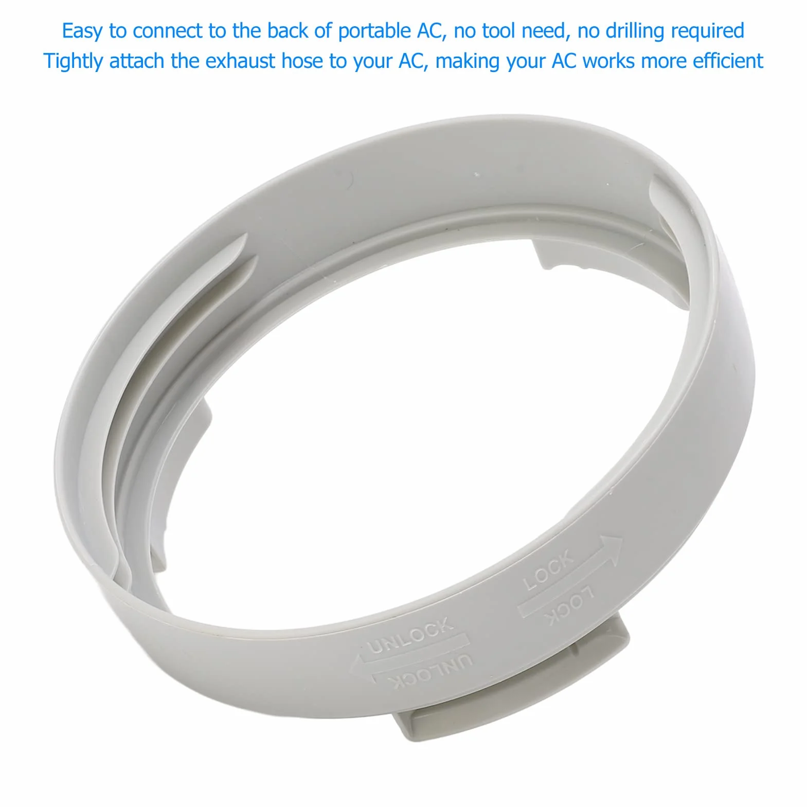 Adapter do klimatyzatorów do węża wylotowego, 5,9 cala ABS, klimatyzacja, złącze węża wydechowego, rura skrzydłowa, wąż wylotowy, złącze rurowe, prąd zmienny, złącze węża, kanał wylotowy, blacha