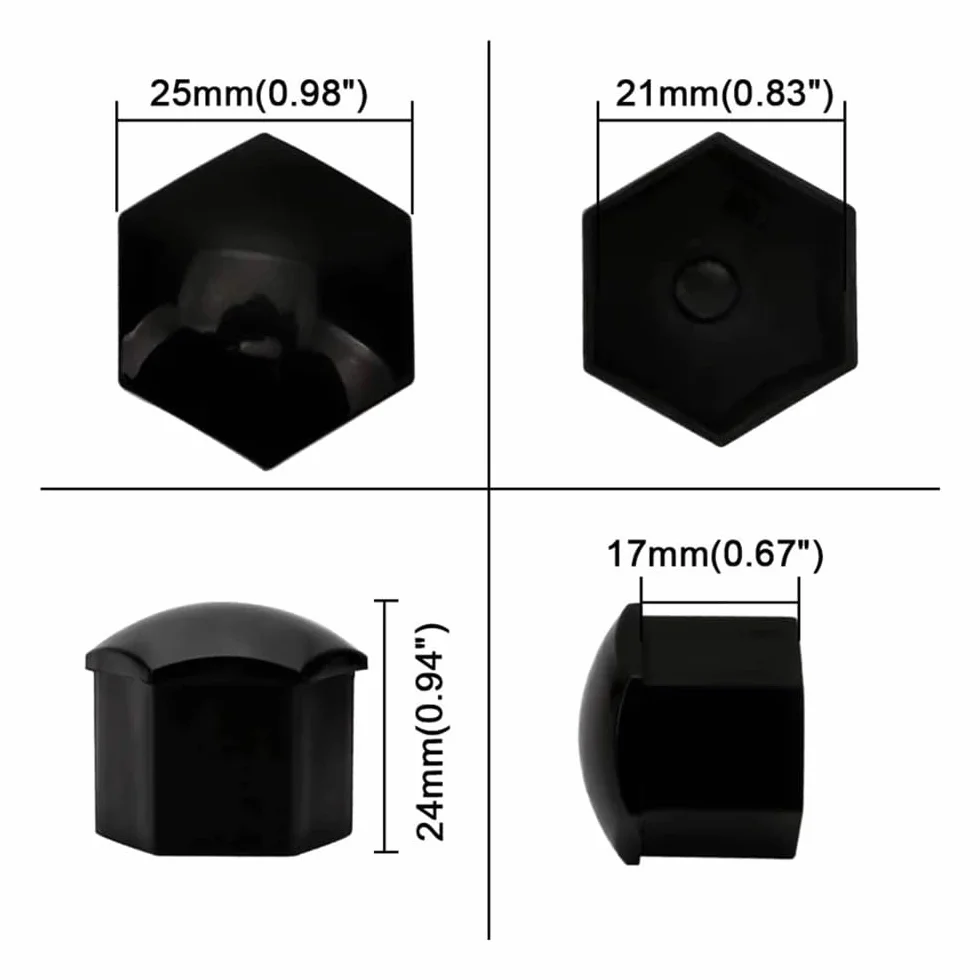 Nakrętki, nakrętka 20szt. 17/19/21mm Nakrętki kół samochodowych Osłony ochronne Nakładki antykorozyjne Osłona śruby piasty samochodowej Śruba z nakrętką opony samochodowej Dekoracja zewnętrzna(Plated
