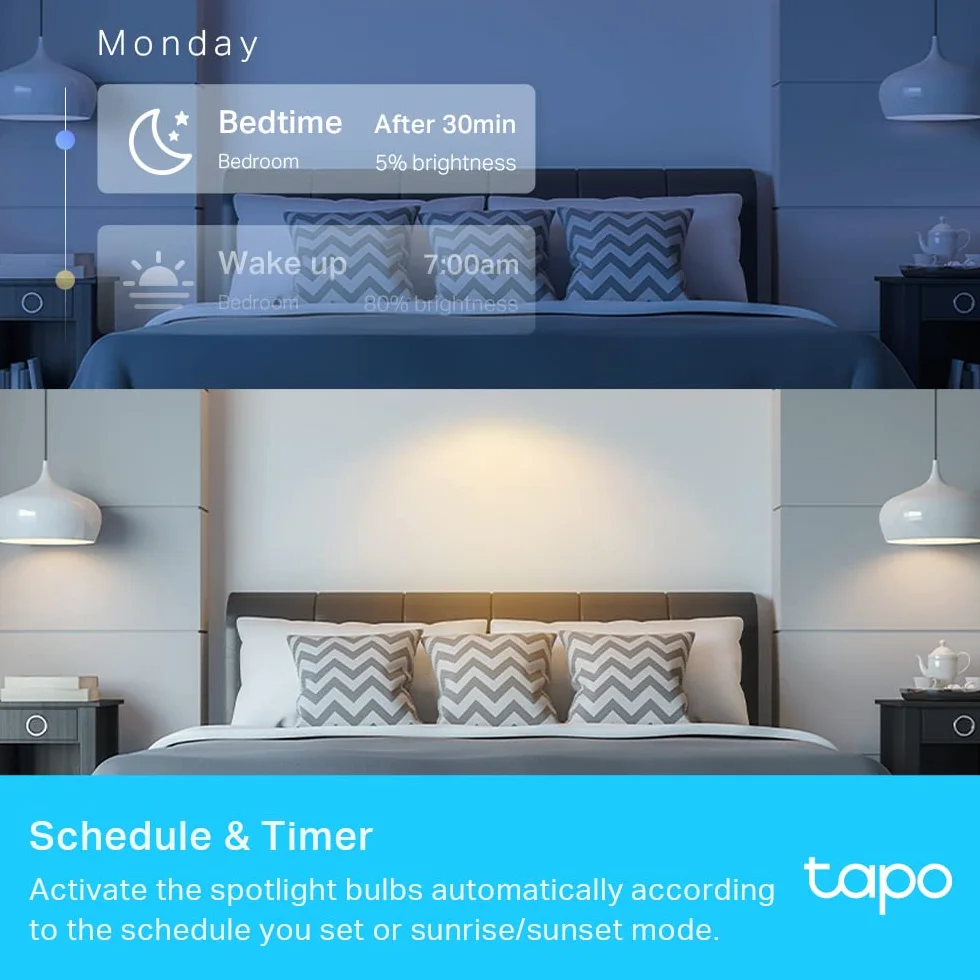 TP-Link Tapo L630 (4-pack) | Zestaw 4 inteligentnych żarówek Wi-Fi GU10 RGB | Ściemnialne | Sterowanie przez aplikację Tapo | Kompatybilne z Alexa i Google Home