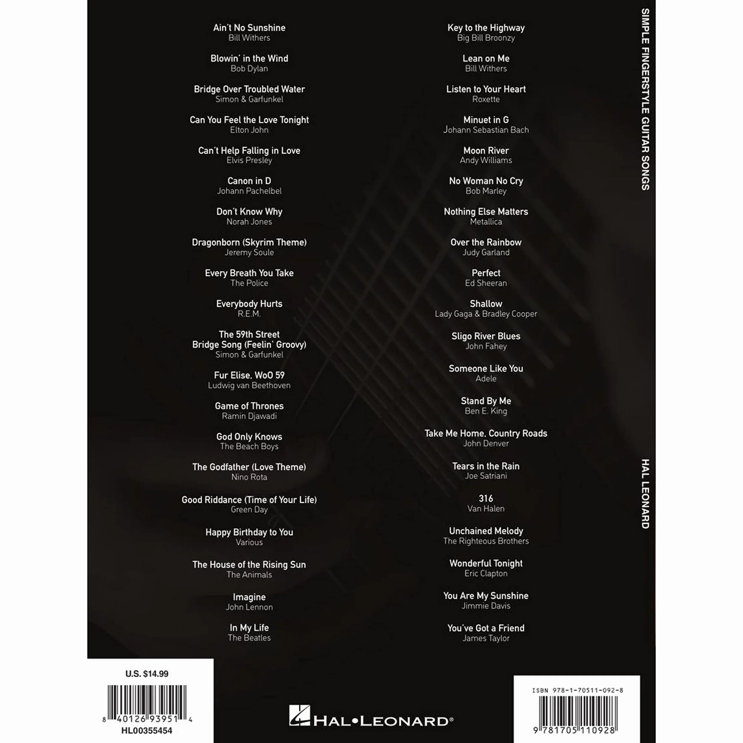 Simple Fingerstyle Guitar Songs: 40 Popular Songs Arranged for Fingerstyle Guitar in Rhythm Tab Notation with Lyrics and Chord Frames: 40 Popular ... Take, Perfect, Shallow, You've Got a Friend