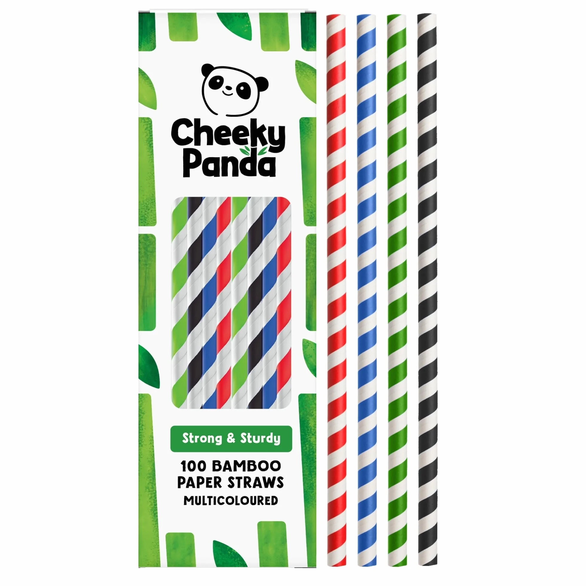 The Cheeky Panda Bambusowe słomki papierowe 100 sztuk