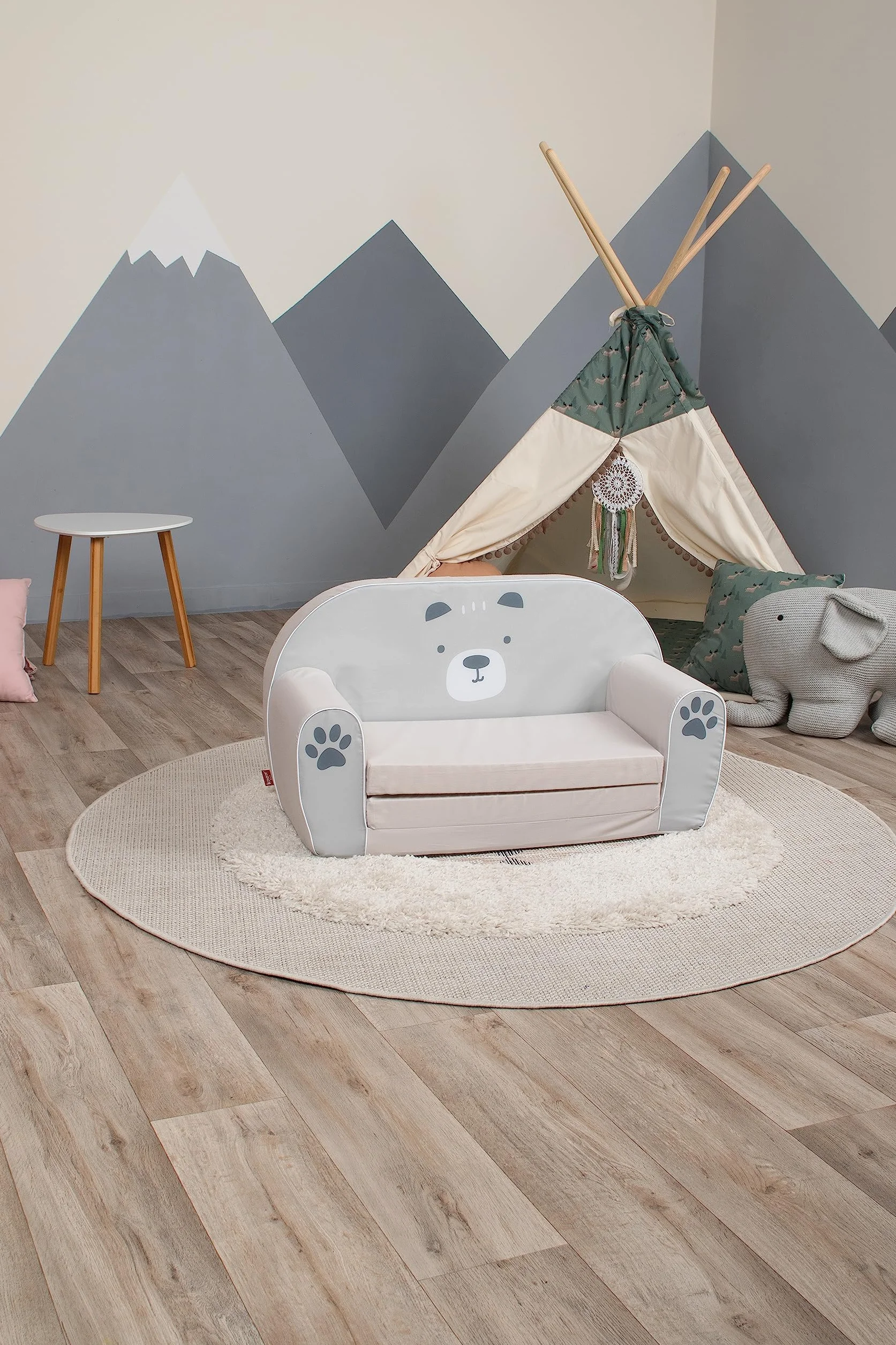 Knorrtoys 68480-sofa dziecięca miś Paul, bawełna