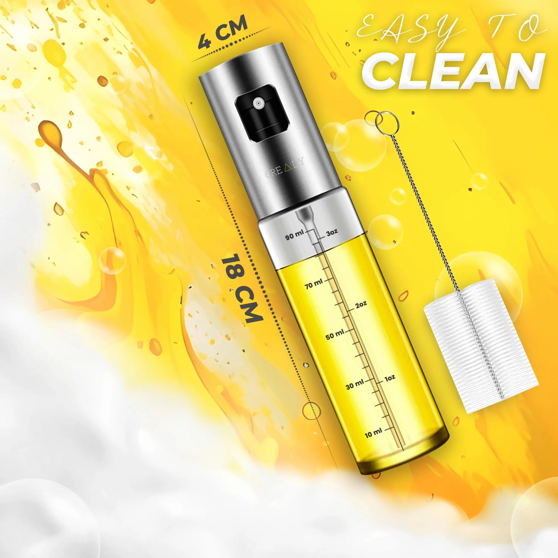 CREADY® Dozownik oleju w sprayu ze stali nierdzewnej 100 ml