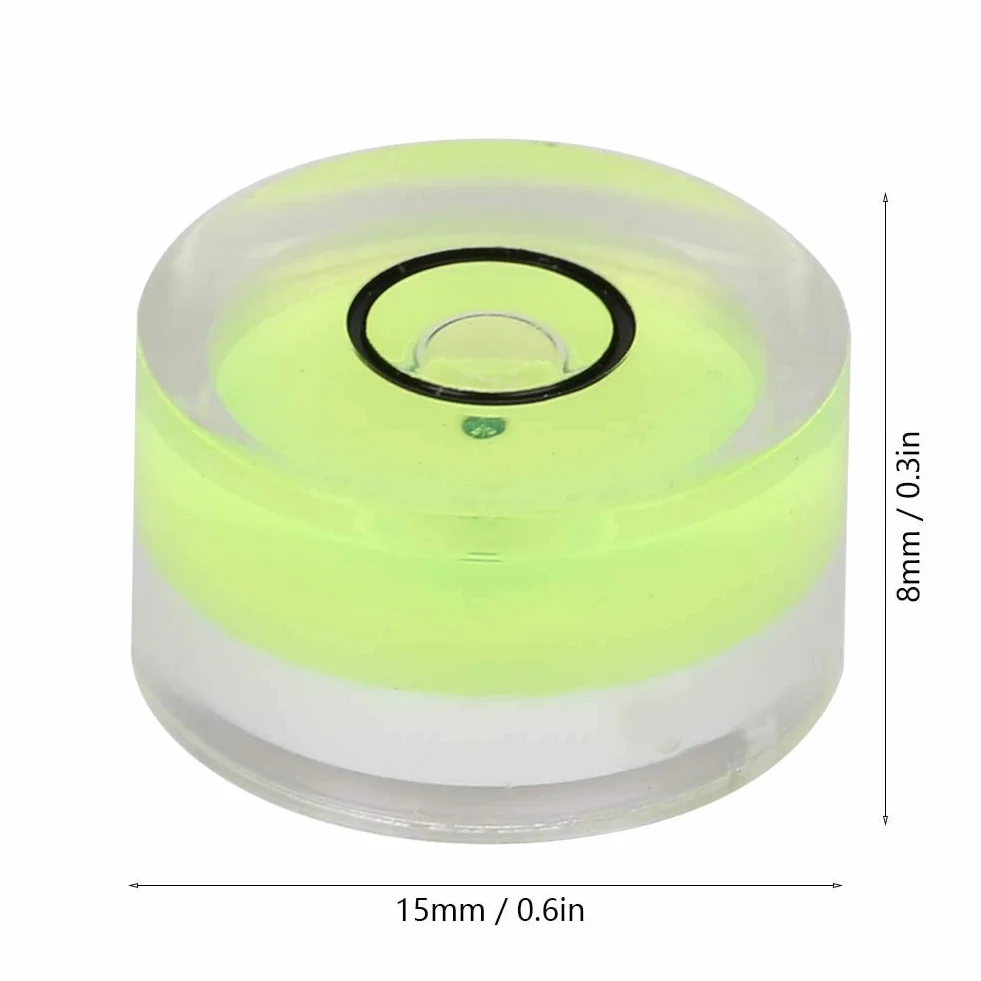 5 sztuk poziomicy o średnicy 15 mm, mini uniwersalna, przenośna ramka, poziomica Bullseye okrągła kompas, do balansowania, wagi elektronicznej, platformy itp