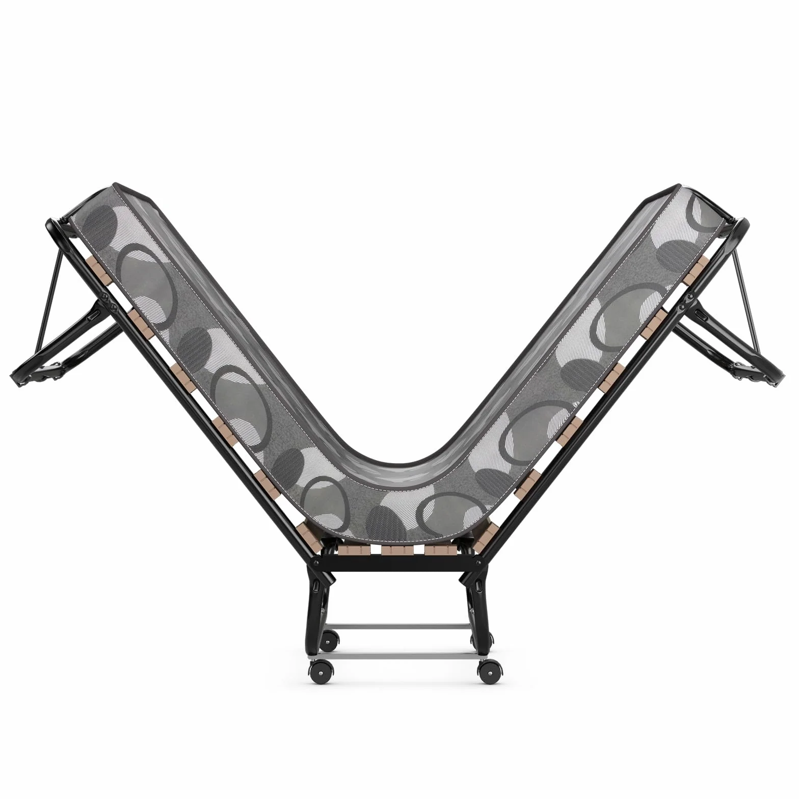 GIANTEX Łóżko składane 80 x 190 cm z materacem piankowym z pamięcią kształtu, składane łóżko dodatkowe ze stali z 4 uniwersalnymi kółkami do domu, biura i na kemping (szare)