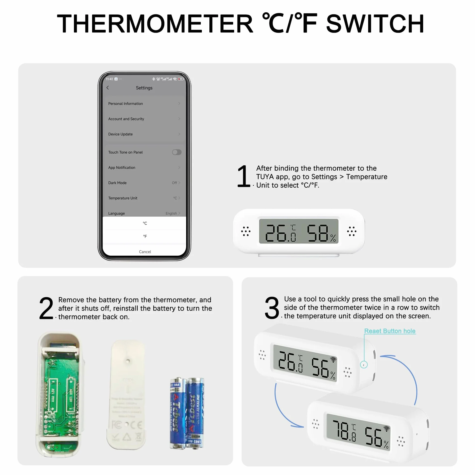 WiFi Termometr i higrometr wewnętrzny: Inteligentny czujnik temperatury, cyfrowy monitor temperatury i wilgotności z inteligentną aplikacją i rejestracją danych, kompatybilny z Alexa, do sypialni