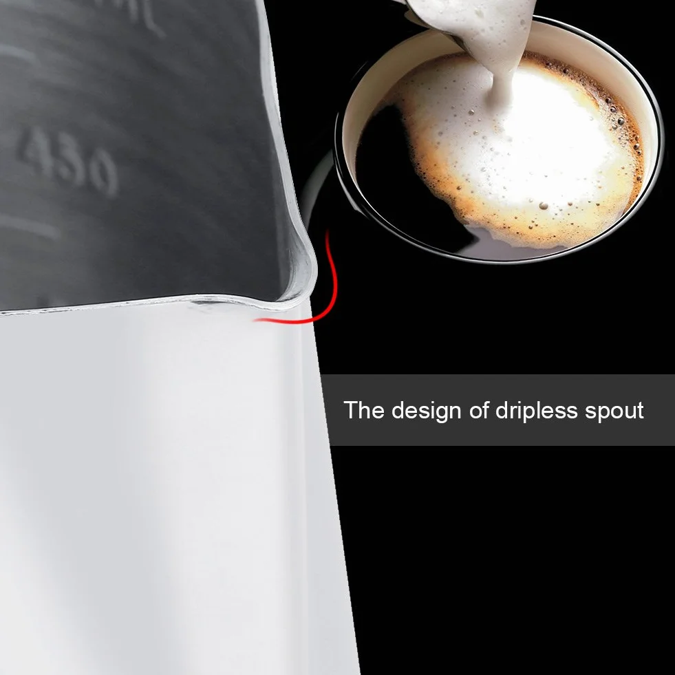 Dzbanek na mleko ze stali nierdzewnej 600 ml do spieniania cappuccino