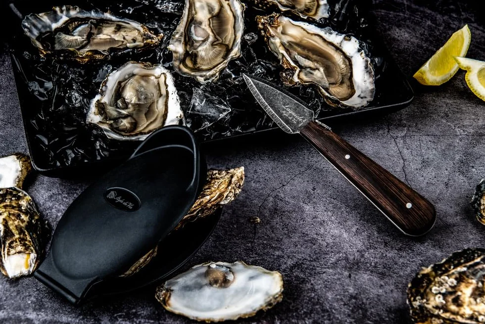 Laguiole Style de Vie Nóż do ostryg Luxury Line, drewno wenge, z uchwytem na ostrygi