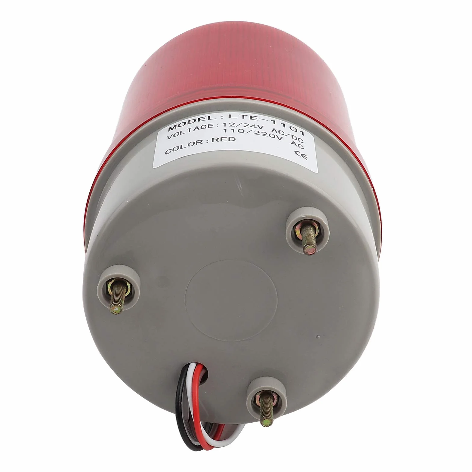 AC220V LTE-1101 czerwone obrotowe światło ostrzegawcze - LED awaryjny sygnał ostrzegawczy do ostrzeżeń bezpieczeństwa - jasny, idealny do pojazdów, placów budowy i zastosowań bezpieczeństwa