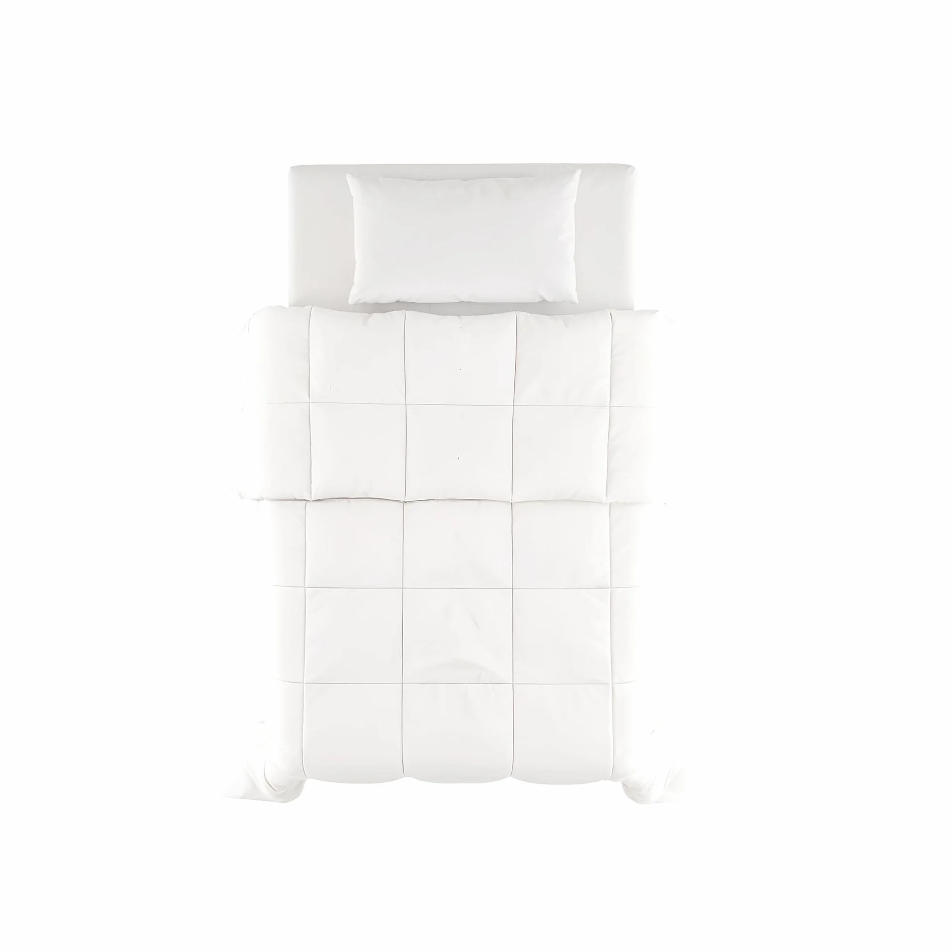 Prestige Italian Bed lniany biały zimowy pikowany, 100% mikrofibra, pojedynczy, 150 x 200 cm