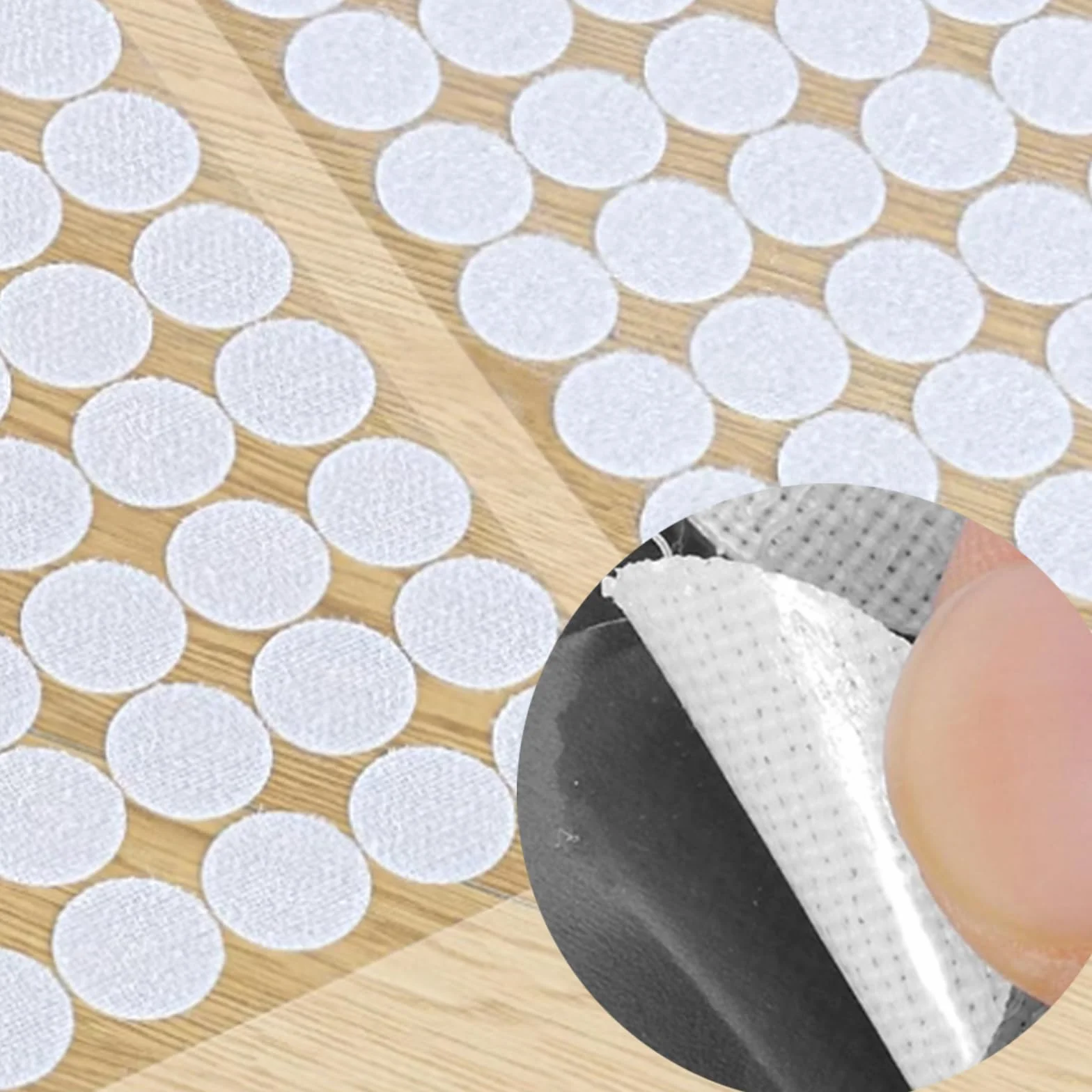 Samoprzylepna taśma na rzepy, samoprzylepna taśma na rzepy, 10 mm, taśma na rzepy, do papieru, metalu, materiały edukacyjne, kartki świąteczne (białe)