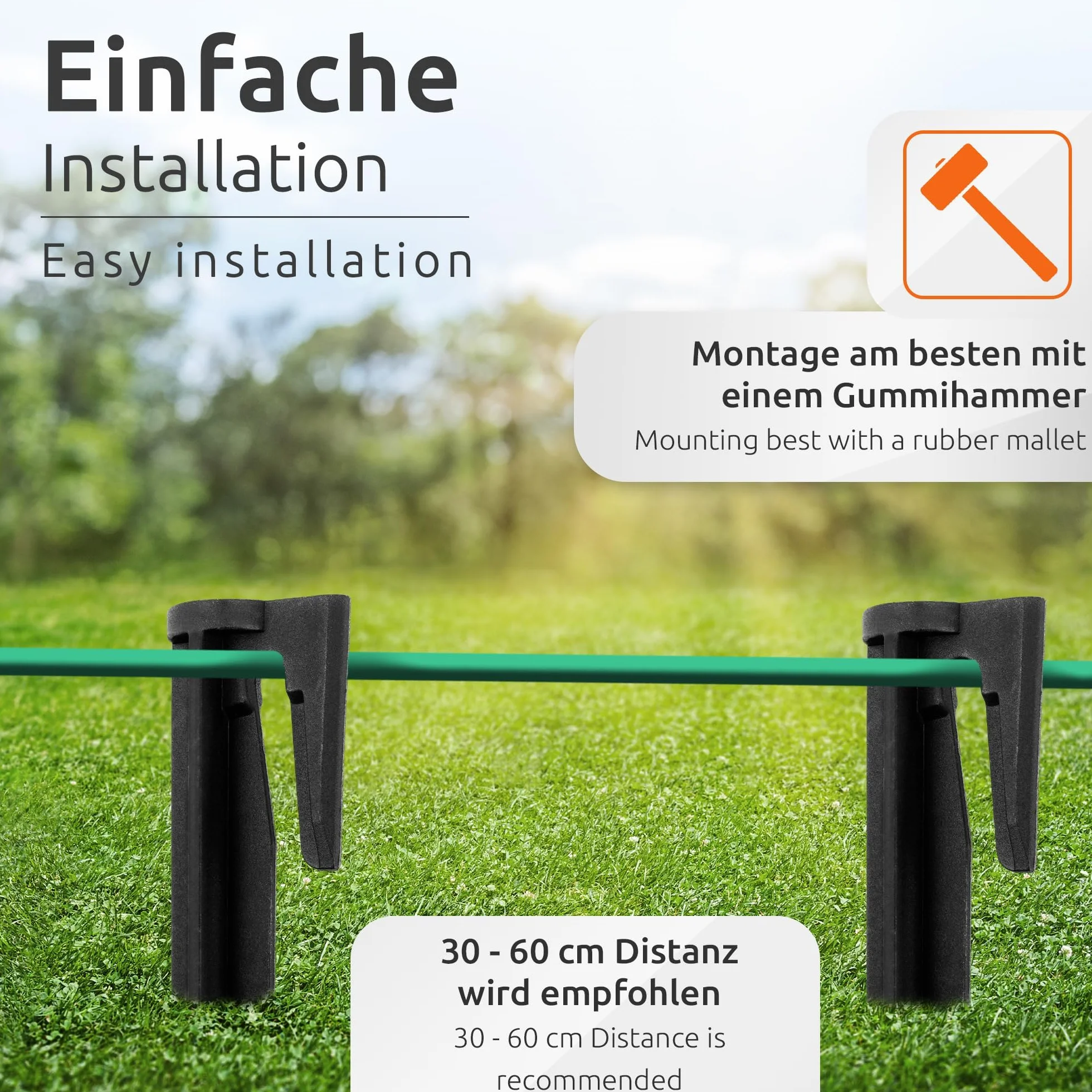 50 sztuk haków śledzi do robota koszącego, szpikulce do wbijania w ziemię, haki, śledzie kablowe, haczyki, drut ograniczający, śledzie do kabli, kompatybilne z Husqvarna, Gardena, Worx, Bosch,