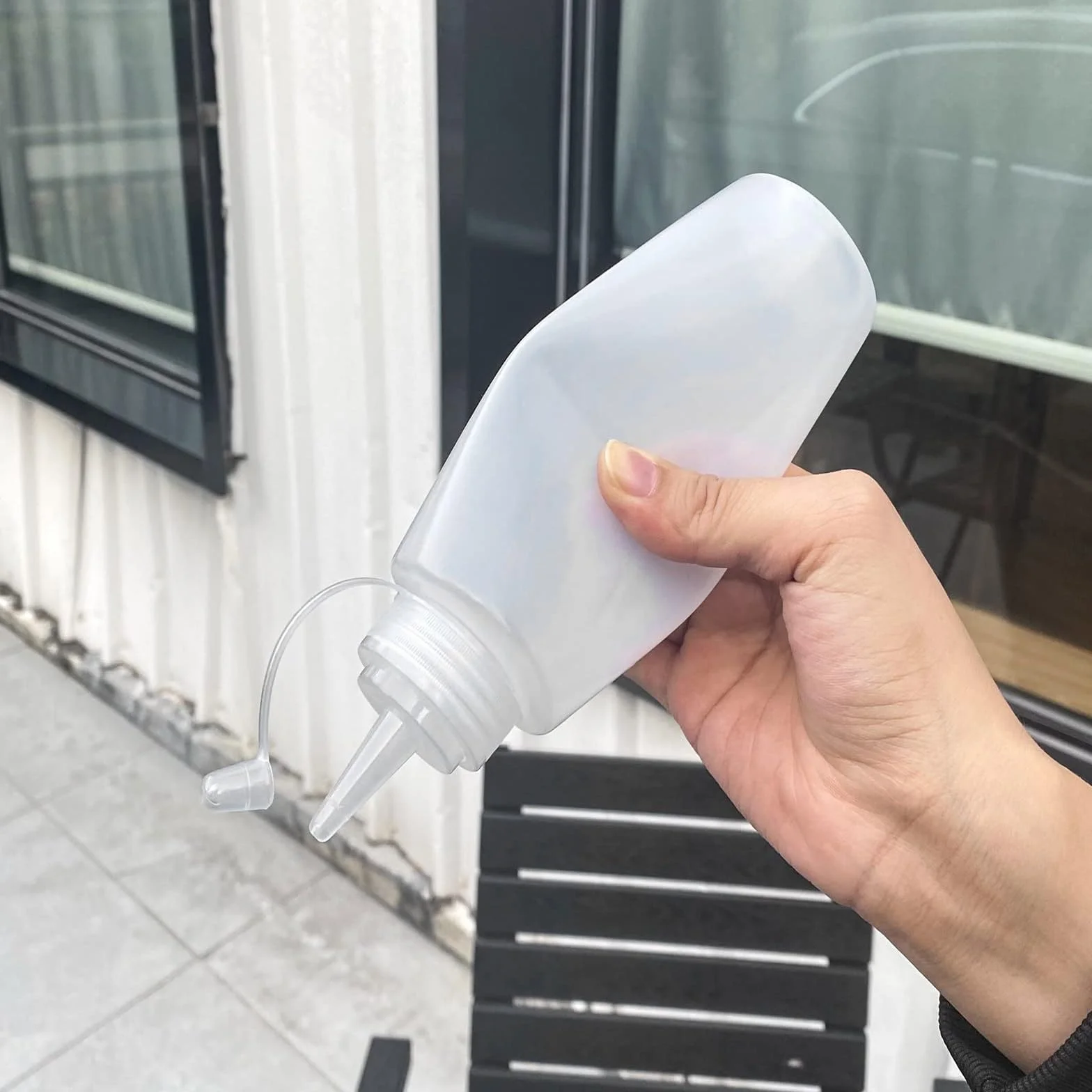Butelka do wyciskania 250 ml 6 sztuk plastikowa bez BPA do sosu