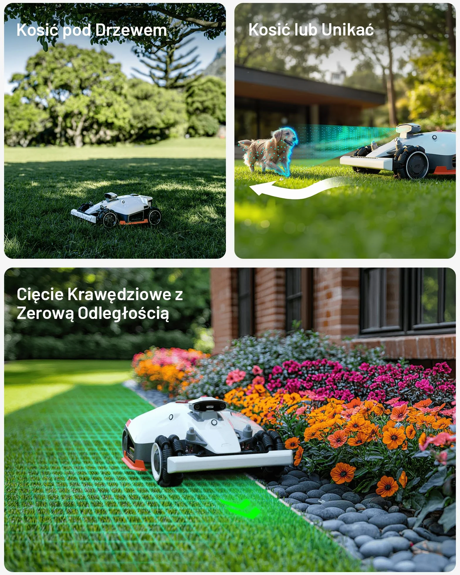 MAMMOTION LUBA 2 AWD 3000X Bezprzewodowa Kosiarka Automatyczna Zalecane 3000 m², maks.3600 m², Automatyczne Mapowanie UltraSense AI Vision i Pozycjonowanie iNavi