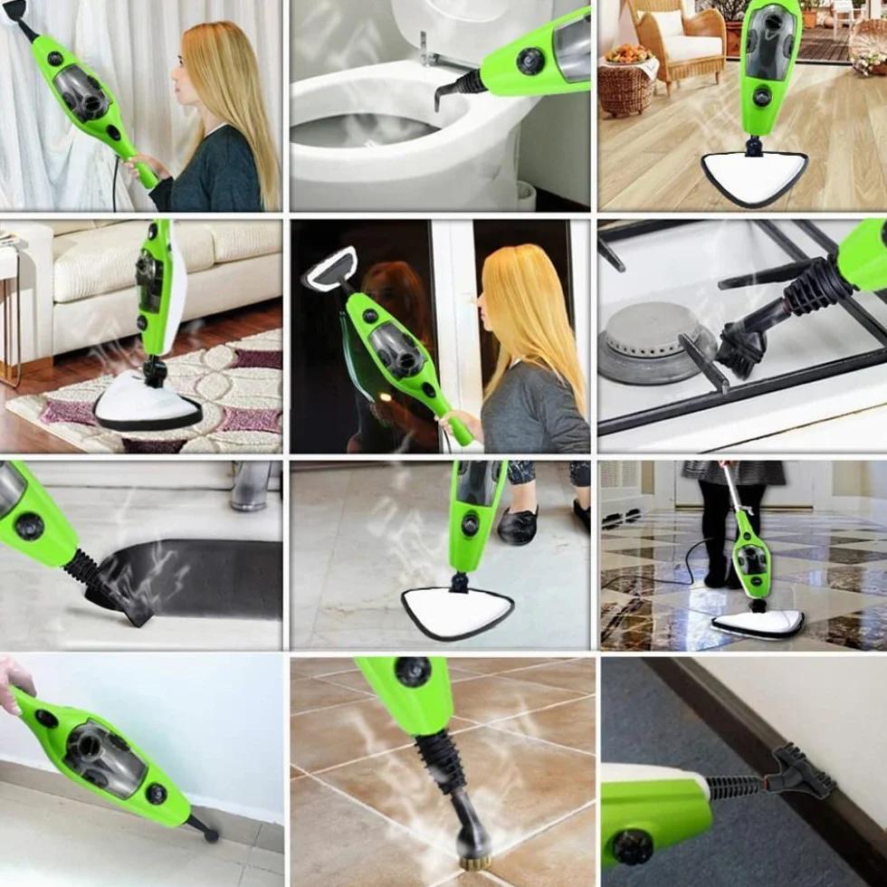 Mop parowy 1300 W 10 w 1 z kablem 3,5 m i 10 akcesoriami