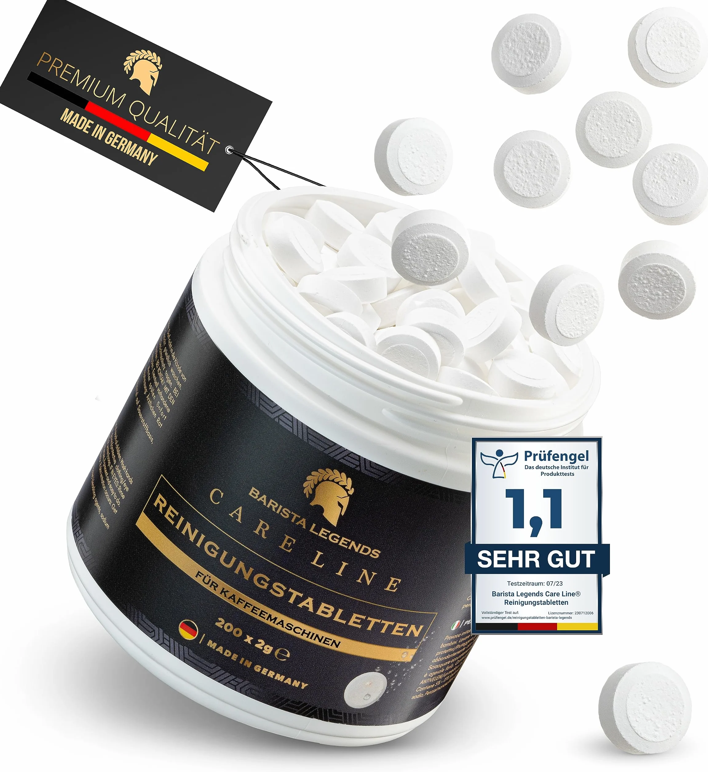 Barista Legends Care Line® tabletki czyszczące do ekspresów do kawy – 200 x 2 g – ekspresy do kawy i sitko, tabletki do czyszczenia, z formułą Clean Protect, kompatybilne ze wszystkimi popularnymi