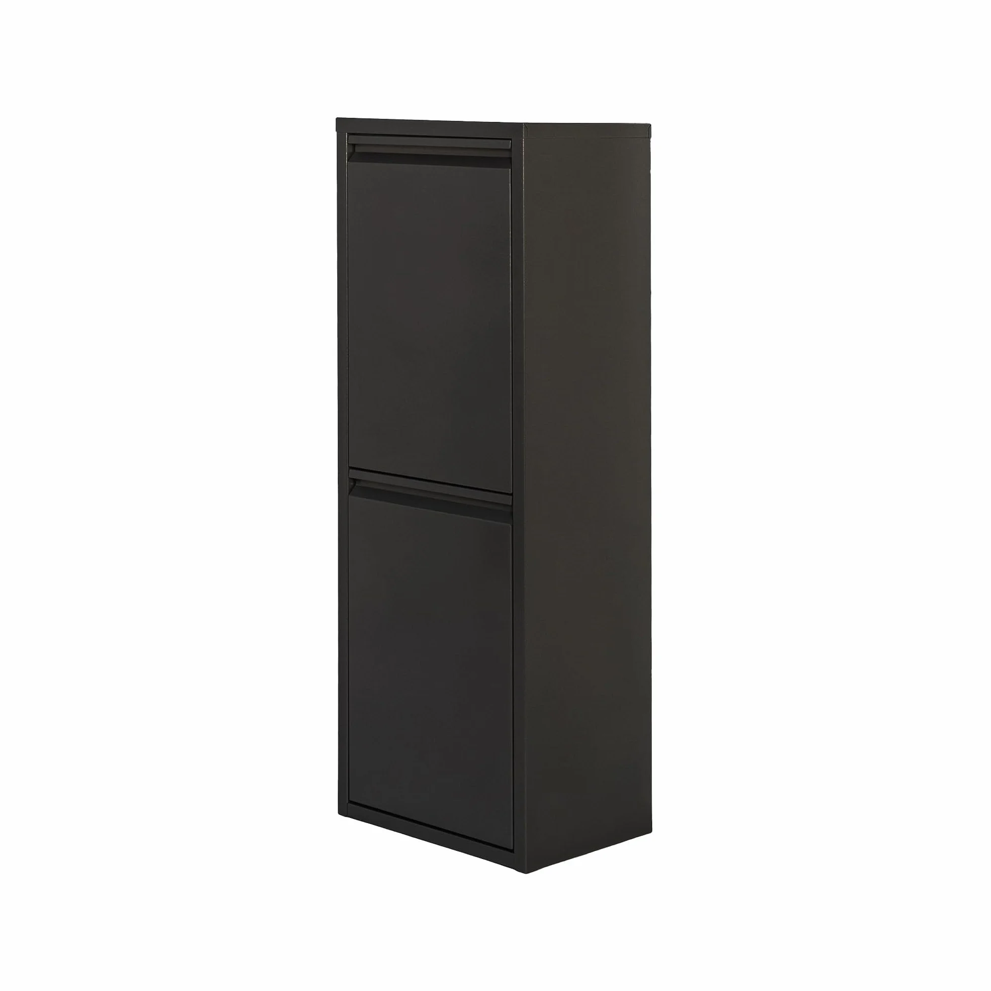 2-komorowy metalowy kosz na śmieci i recykling, 2x17L (34L) czarny matowy PAT 2