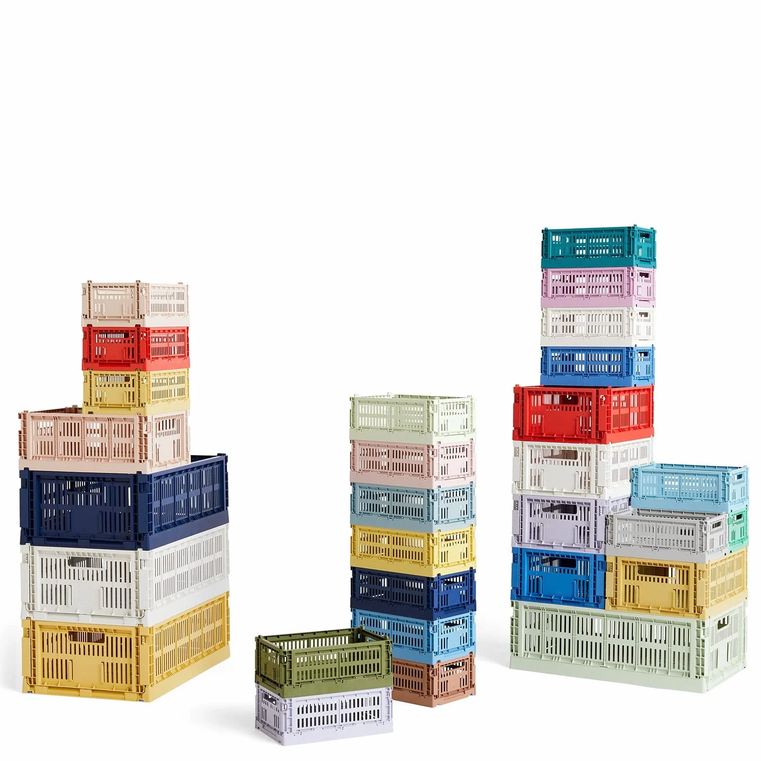 Hay Colour Crate S skrzynka transportowa z polipropylenu pochodzącego z recyklingu w kolorze Dusty Rose