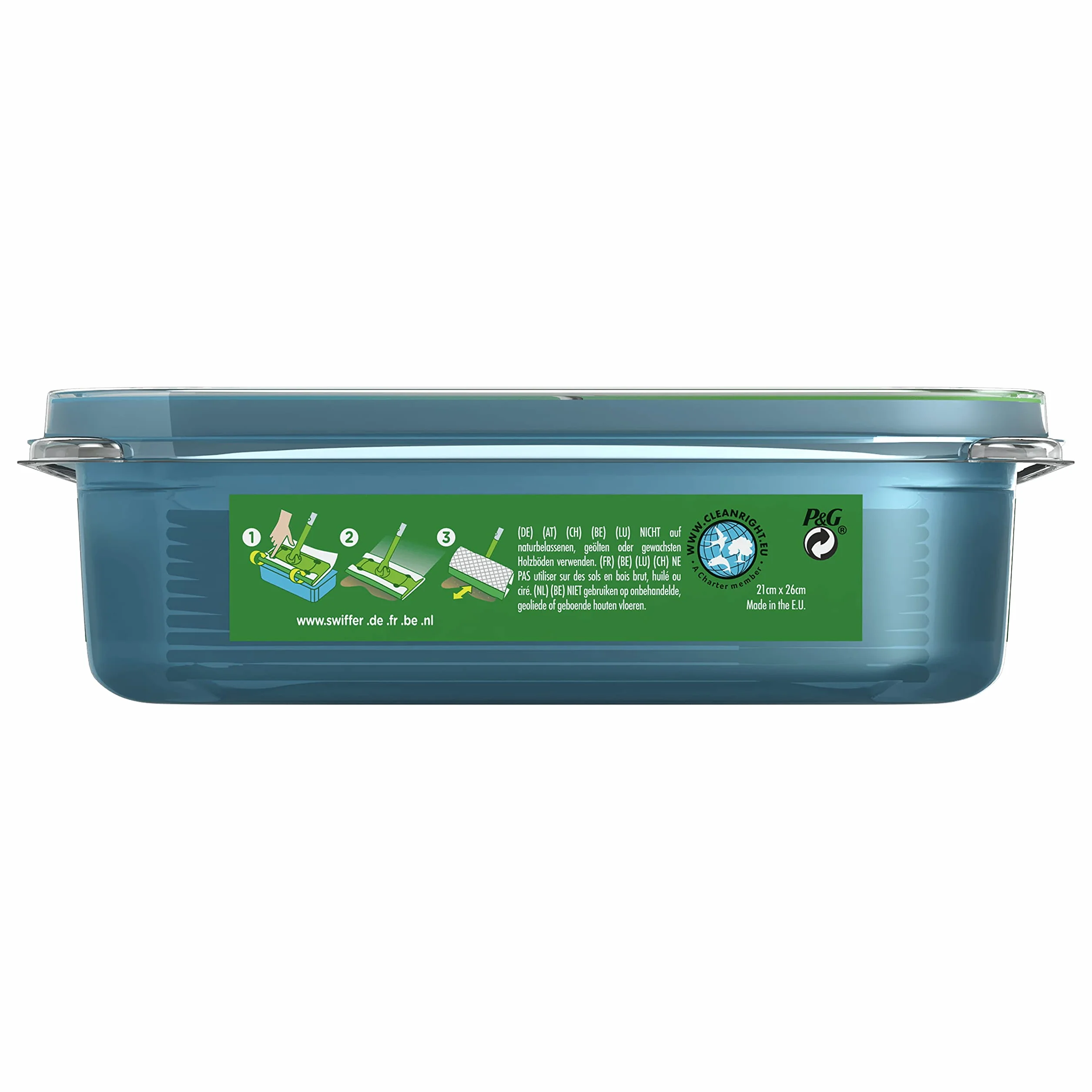 Swiffer Chusteczki na mokro, 12 chusteczek czyszczących, do zamiatania, łapania kurzu, chusteczki zatrzymują kurz i brud