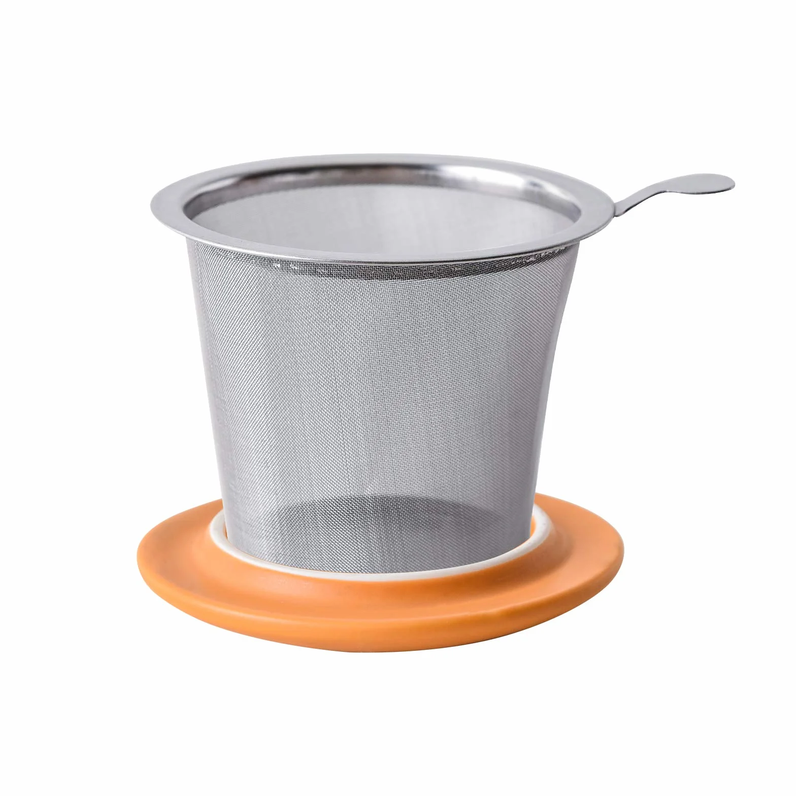 Yundu Porcelanowa filiżanka do herbaty 355 ml z zaparzaczem i pokrywką, kubek z pokrywką do stromenia, matowy żółty